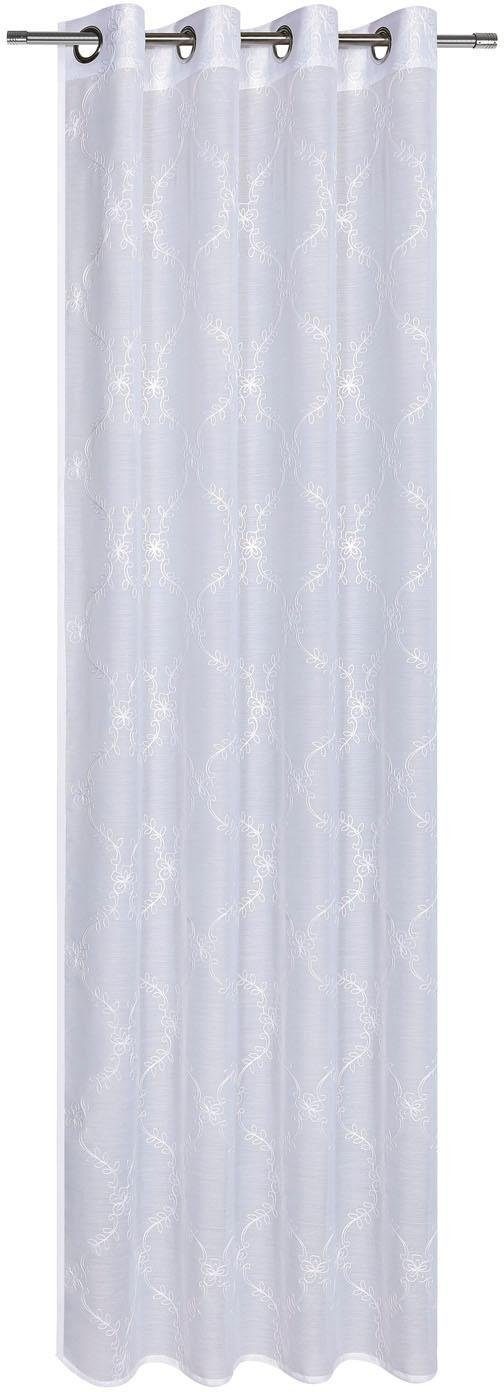 Image of Gerster Vorhang »Grit«, (1 St.), HxB: 235x140, Ösenschal mit floraler Stickerei bei Ackermann Versand Schweiz