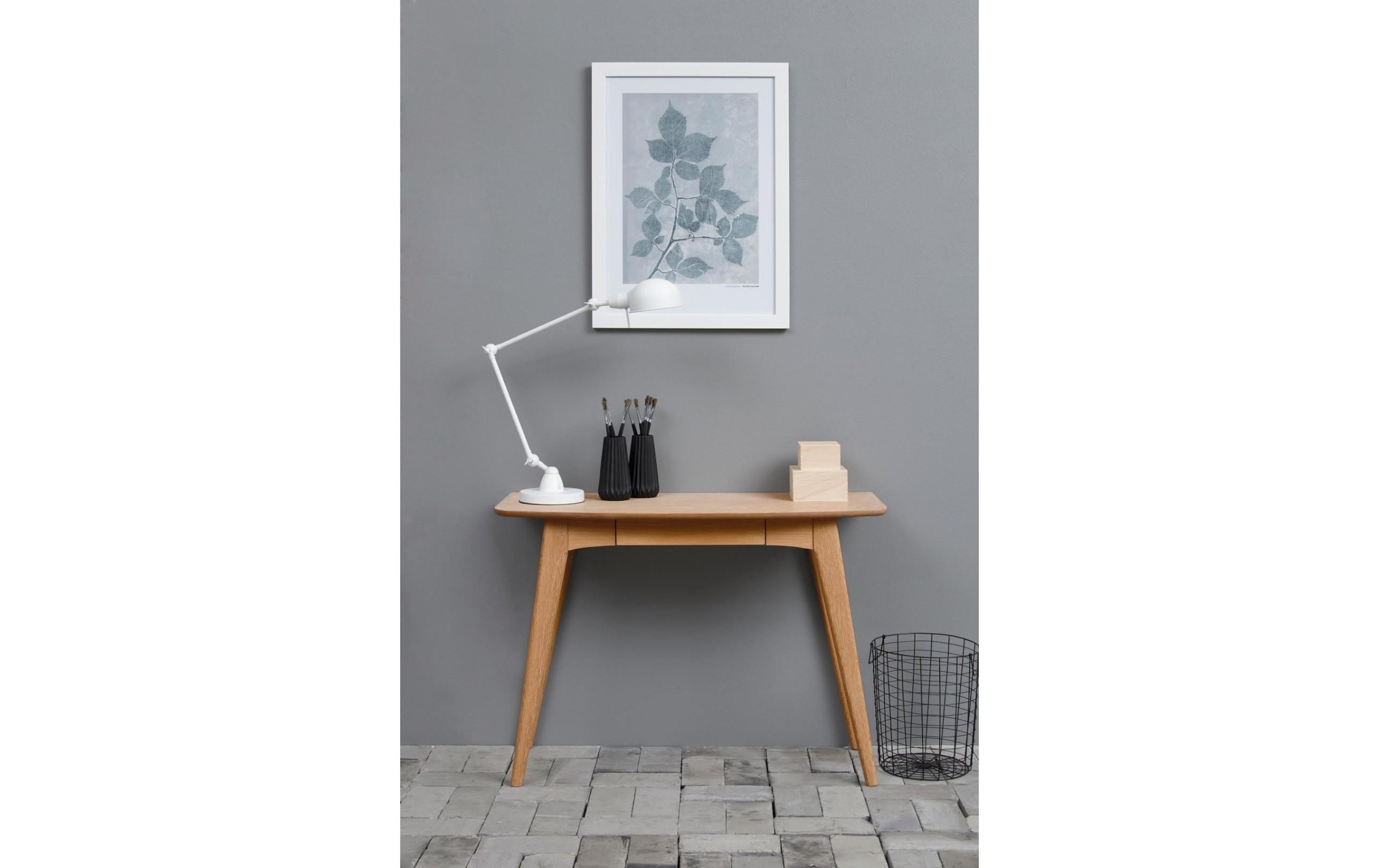 AC Design Bureau »Woodstock 105 x 45 x 74 cm Eiche« table de travail rectangulaire en placage chêne avec tiroir