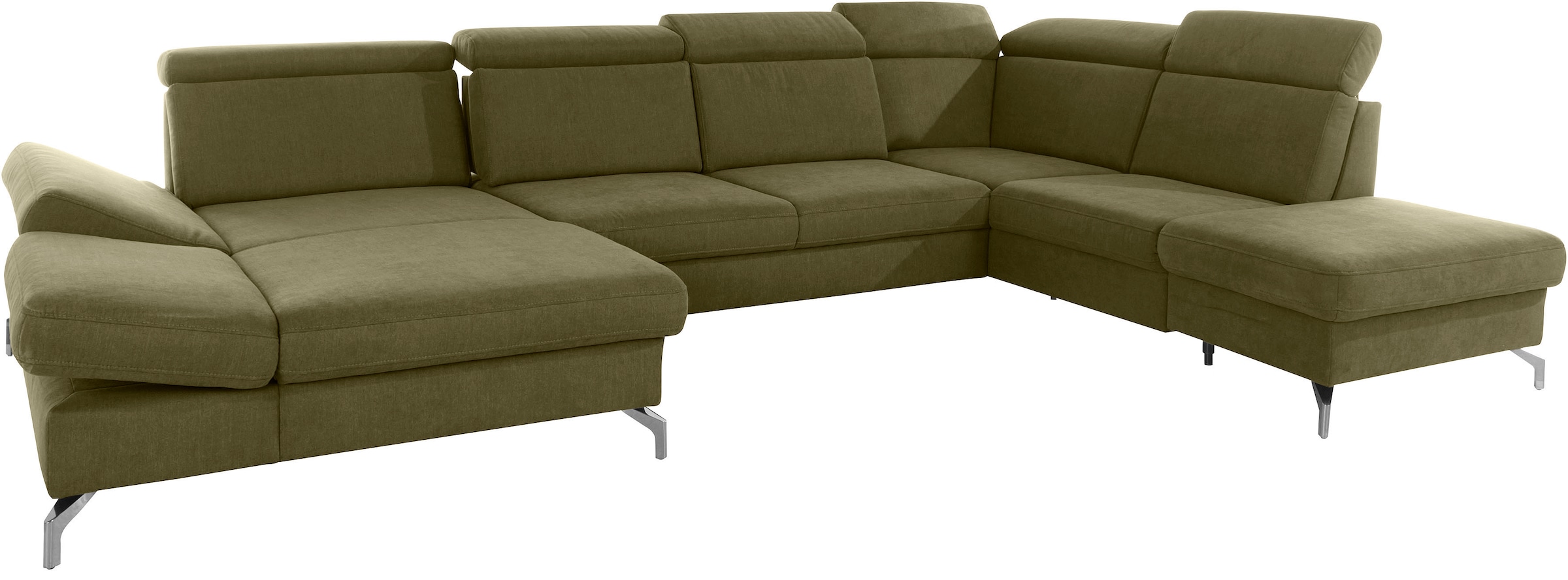 sit&more Paysage de salon »Brisbane U-Form« Fusshöhe 12 cm, inklusive Sitztiefen-, Armteil- und Kopfteilverstellung