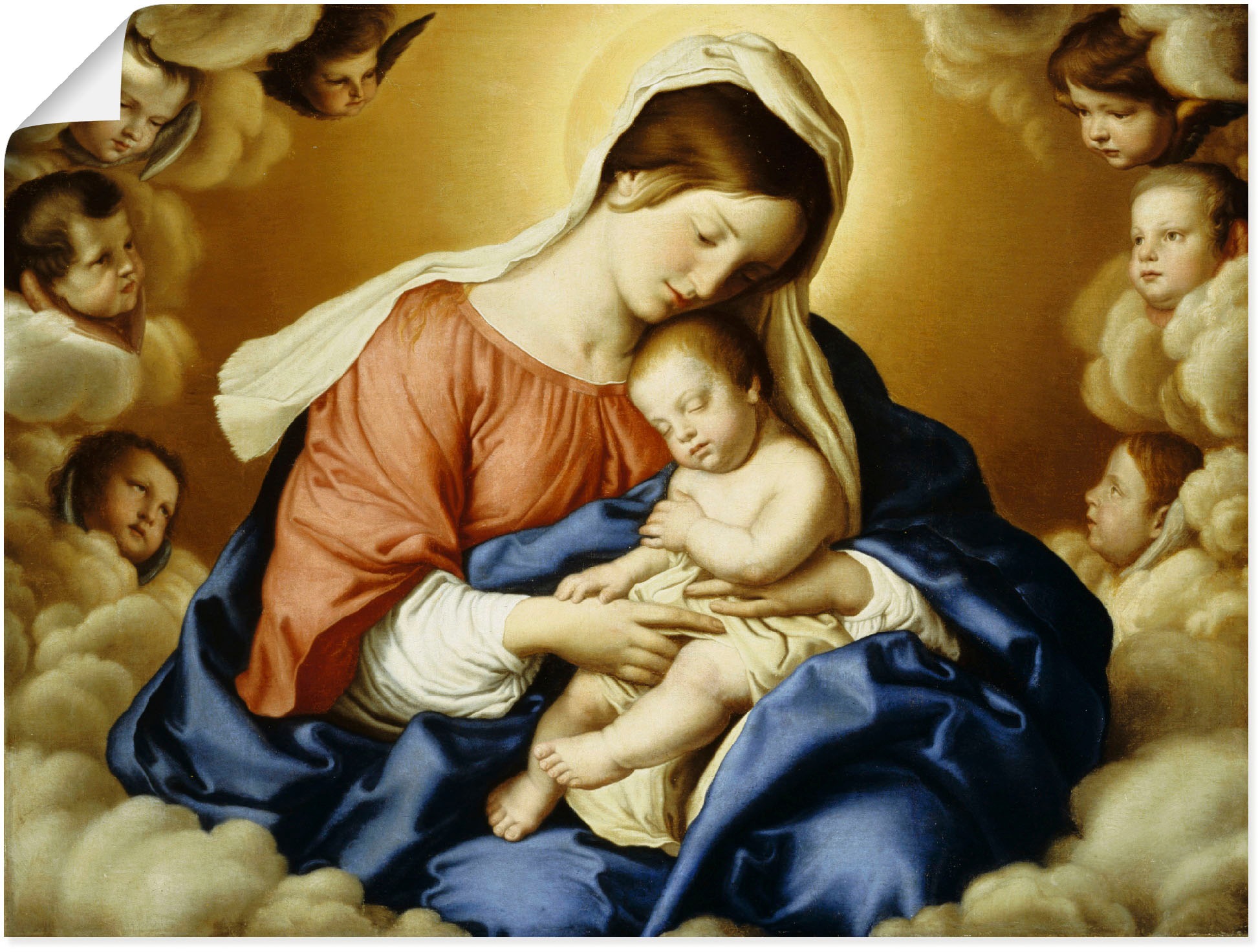 Image of Artland Wandbild »Madonna mit Kind.«, Religion, (1 St.), in vielen Grössen & Produktarten -Leinwandbild, Poster, Wandaufkleber / Wandtattoo auch für Badezimmer geeignet bei Ackermann Versand Schweiz