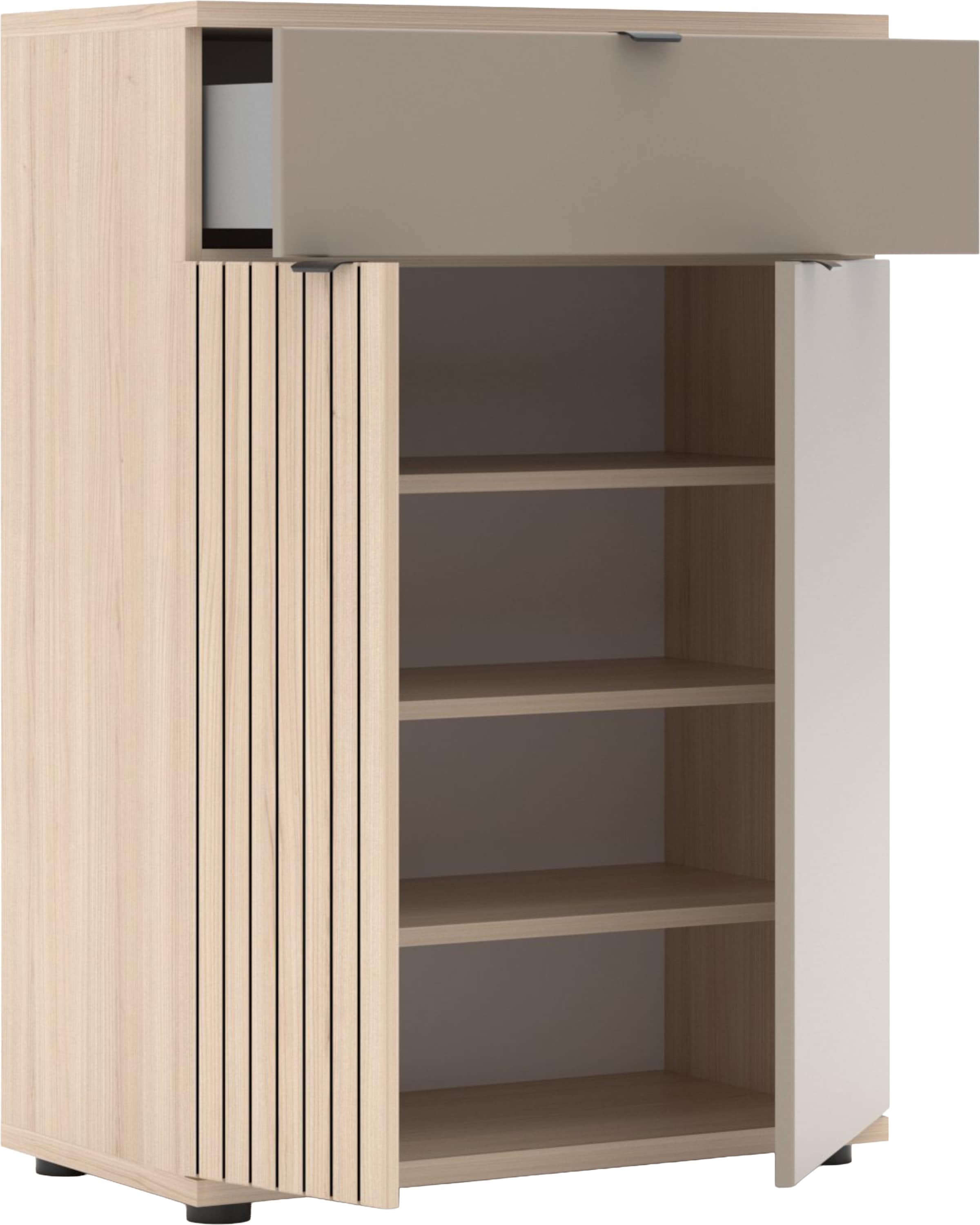 Innostyle Armoire à chaussures »PISA Schuhschrank« 1 cuis tlg. Fermeture douce, bord AB, 1 tiroir, 4 compartiments