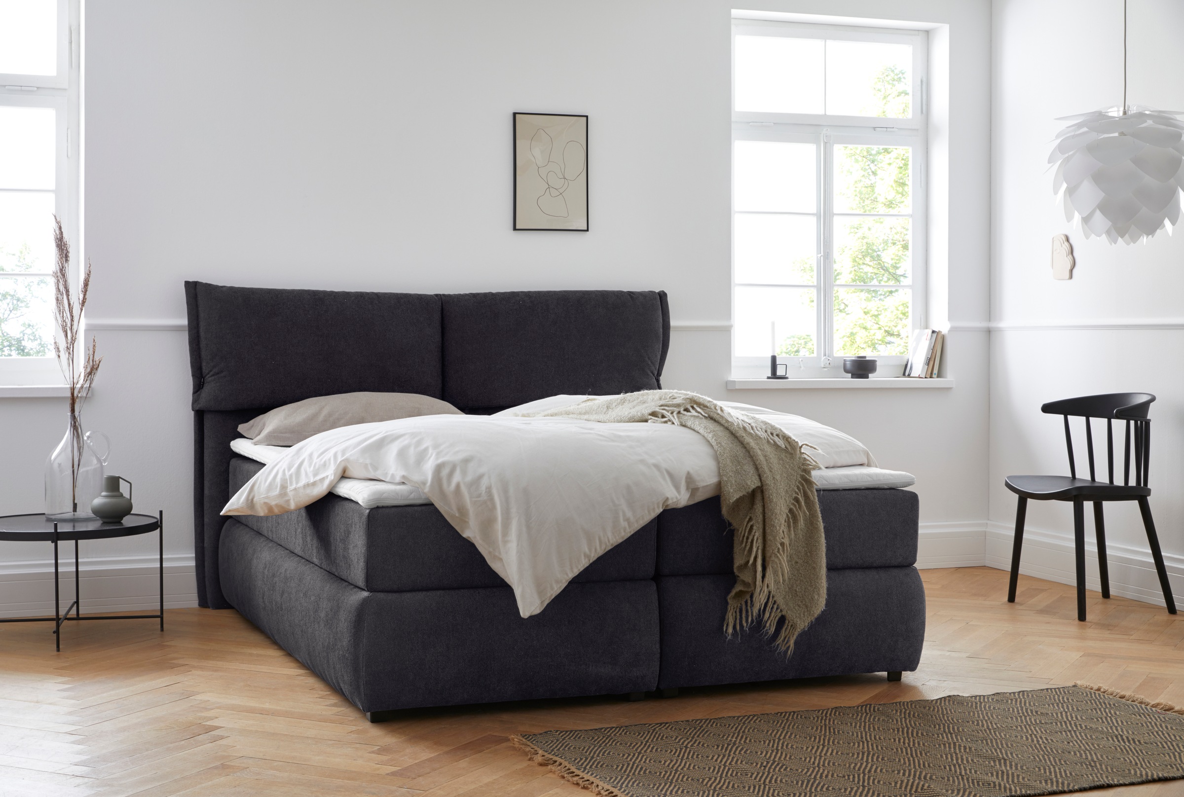 Image of GOODproduct Boxspringbett "Jenson" in 4 Farben, 4 Breiten, 3 Matratzenarten in 2 Härtegraden, Topper