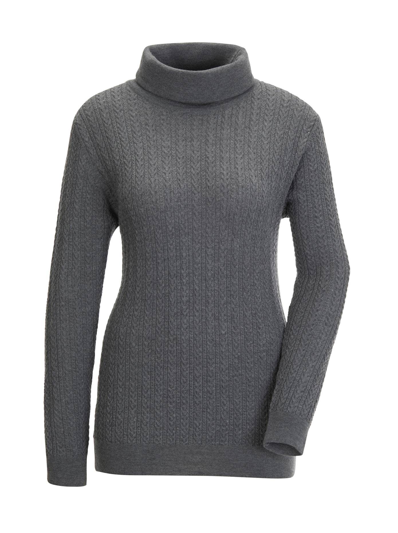 Creation L Merino-Kaschmir-Pullover mit Rollkragen