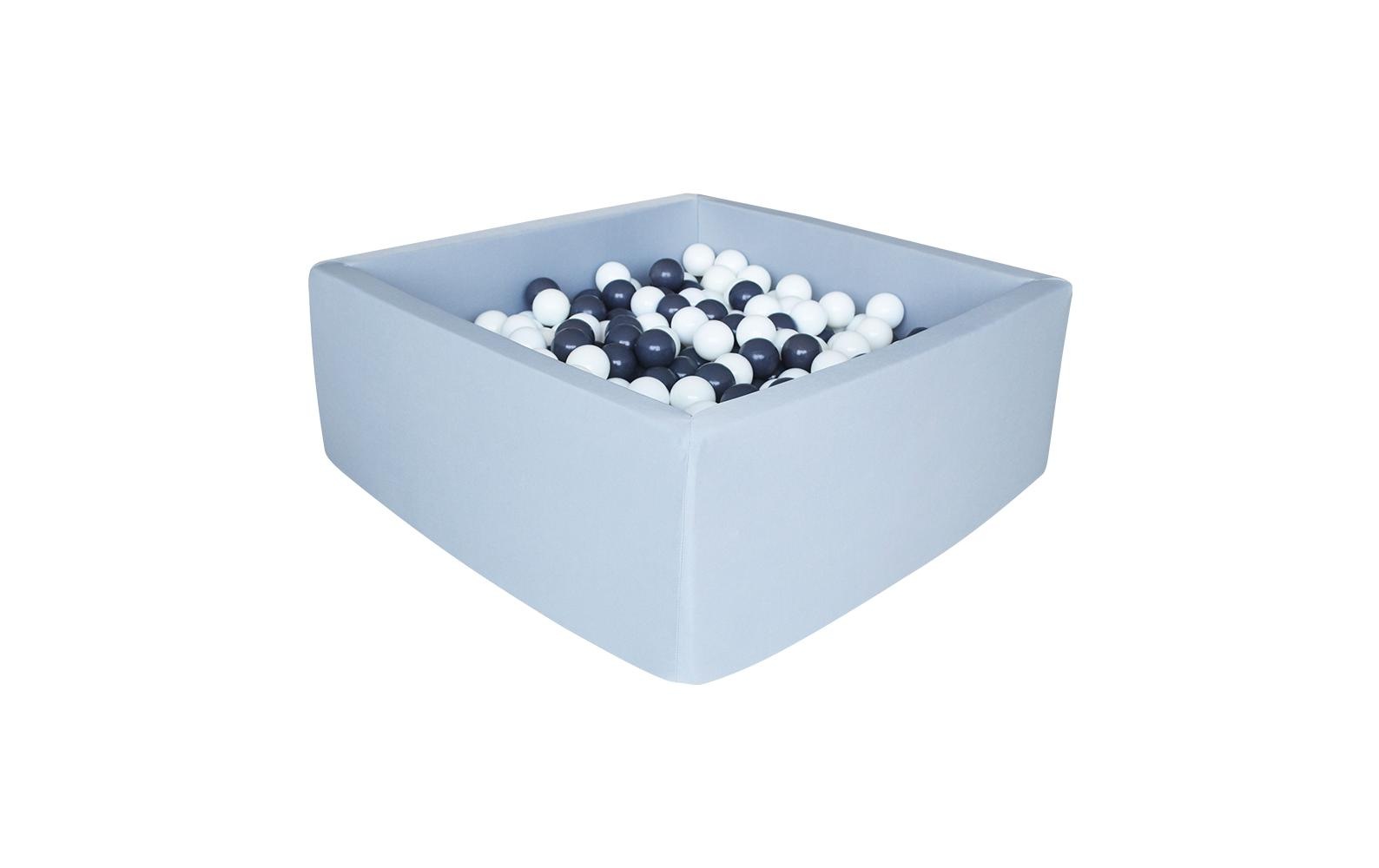 Image of Knorrtoys® Bällebad »Soft eckig Grau mit 100 Bällen Grau / Weiss« bei Ackermann Versand Schweiz