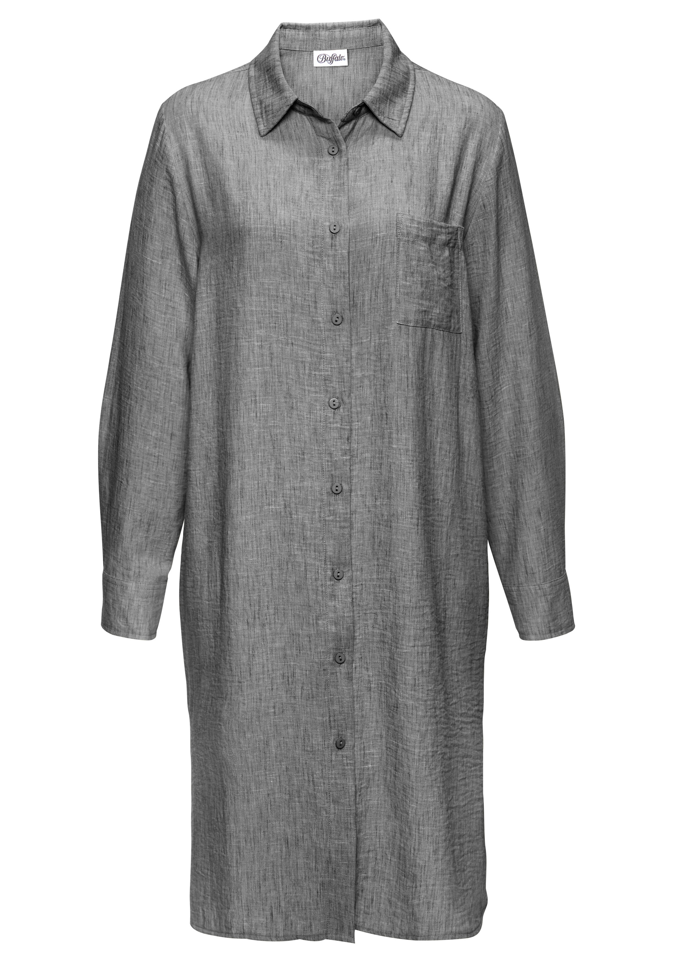 Buffalo Longbluse luftiges Strandkleid, Sommerkleid aus sommerlich leichter Qualität