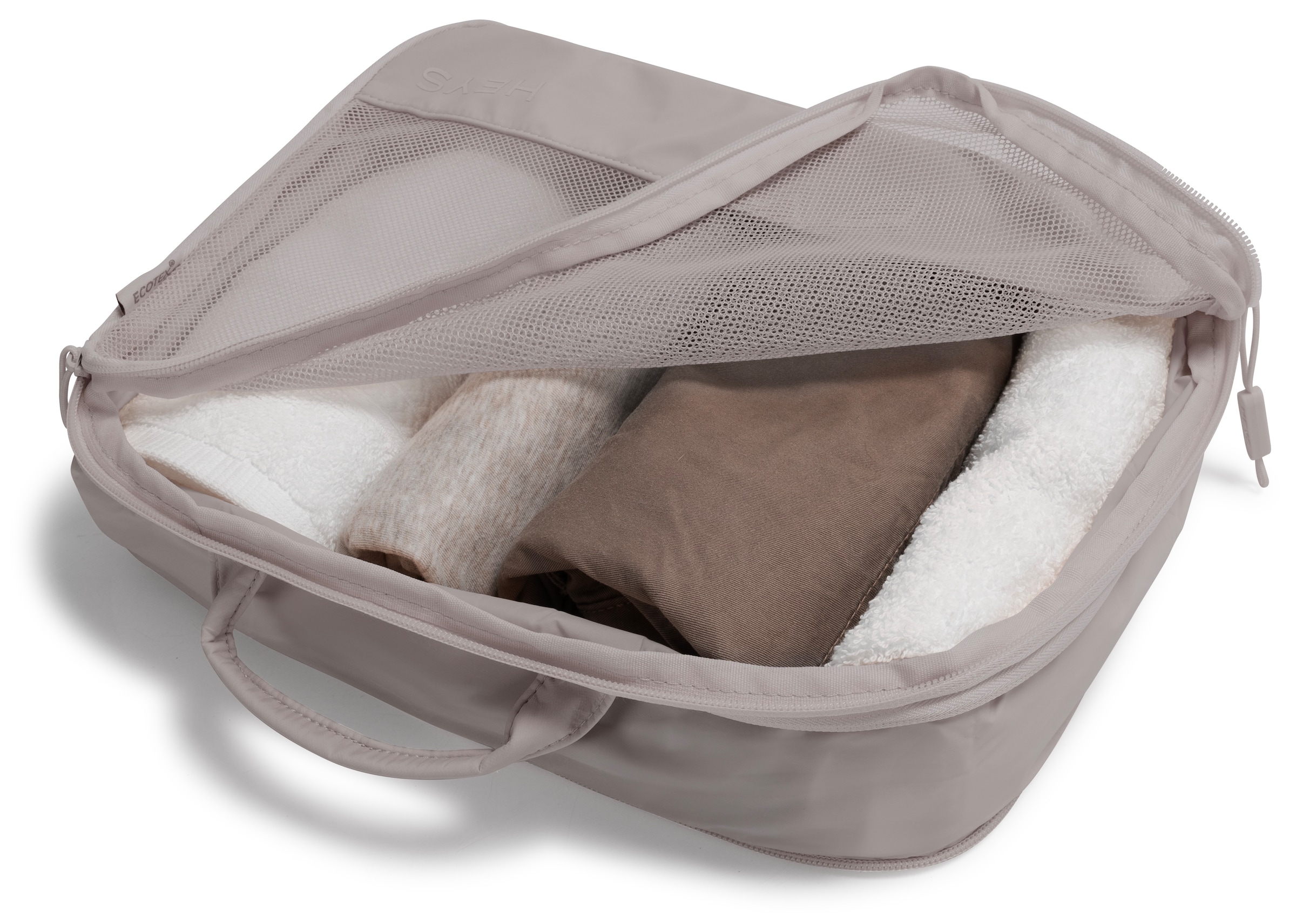Heys Kofferorganizer »Ecotex Compression Packing Cube«, (Set, 4 tlg.), komprimierbare Packwürfel, Packtaschen, Organizer für Koffer