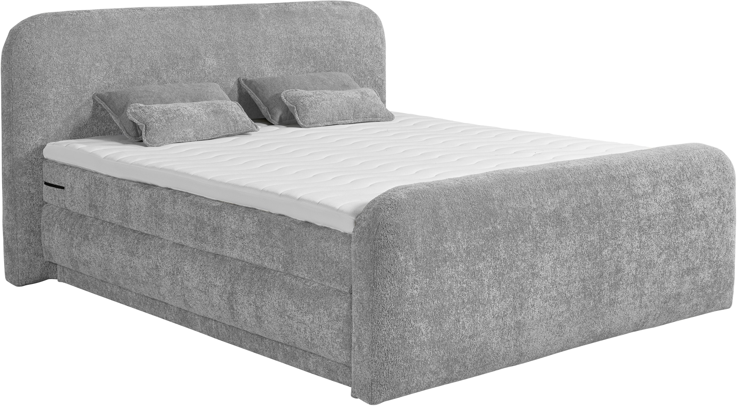 ED EXCITING DESIGN Lit boxspring »AROSA in der Breite 180x200cm« incl. surmatelas 6 cm, matelas duo H3/H4, coffre de lit caché