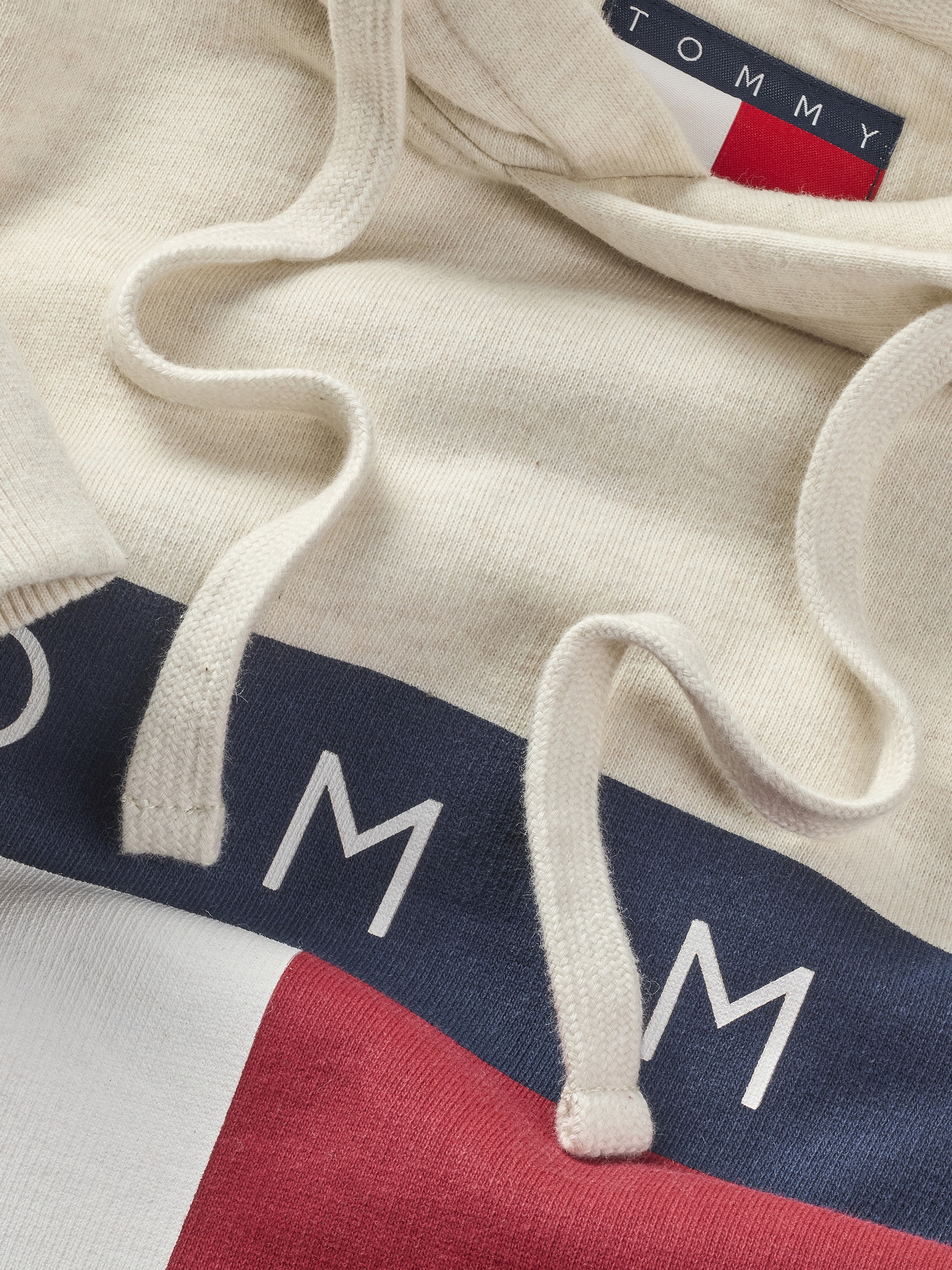Tommy Jeans Hoodie »TJM MELANGE FLAG HOODIE«, mit grossem Logo