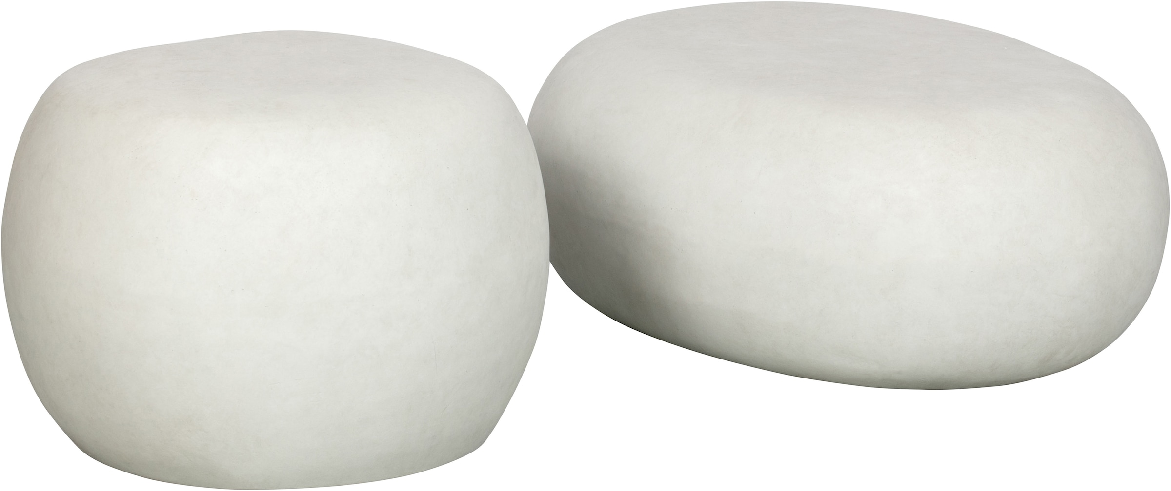 WOOOD Beistelltisch »Pebble Fiberclay in Betonoptik mit organischer Rundung« Glasfaser-Ton-Verbundmaterial, Tragkraft 90 kg, pflegebedürftig