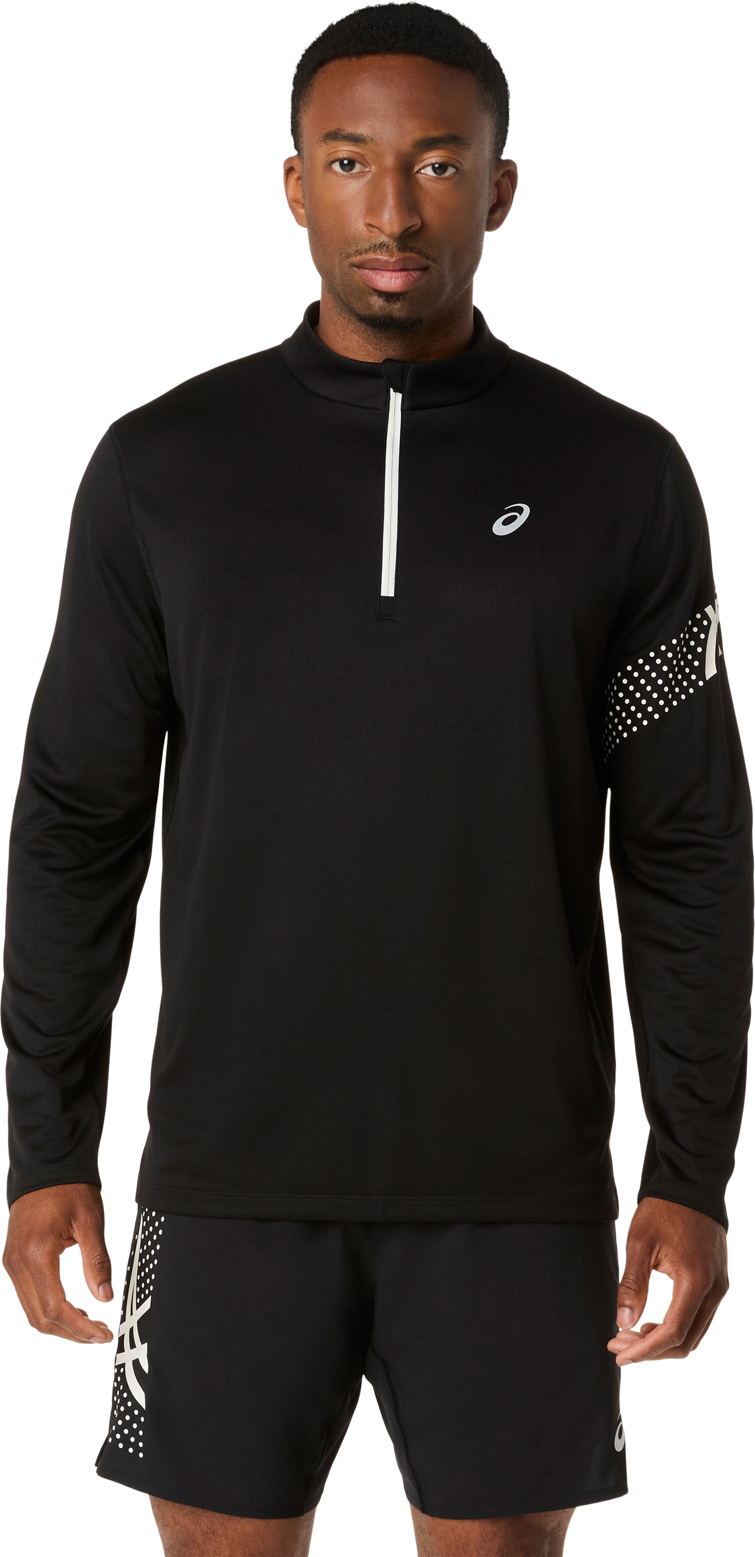 Image of Asics Laufshirt "ICON LS 1/2 ZIP TOP" Schnelltrocknend, Atmungsaktiv, Reflektierend