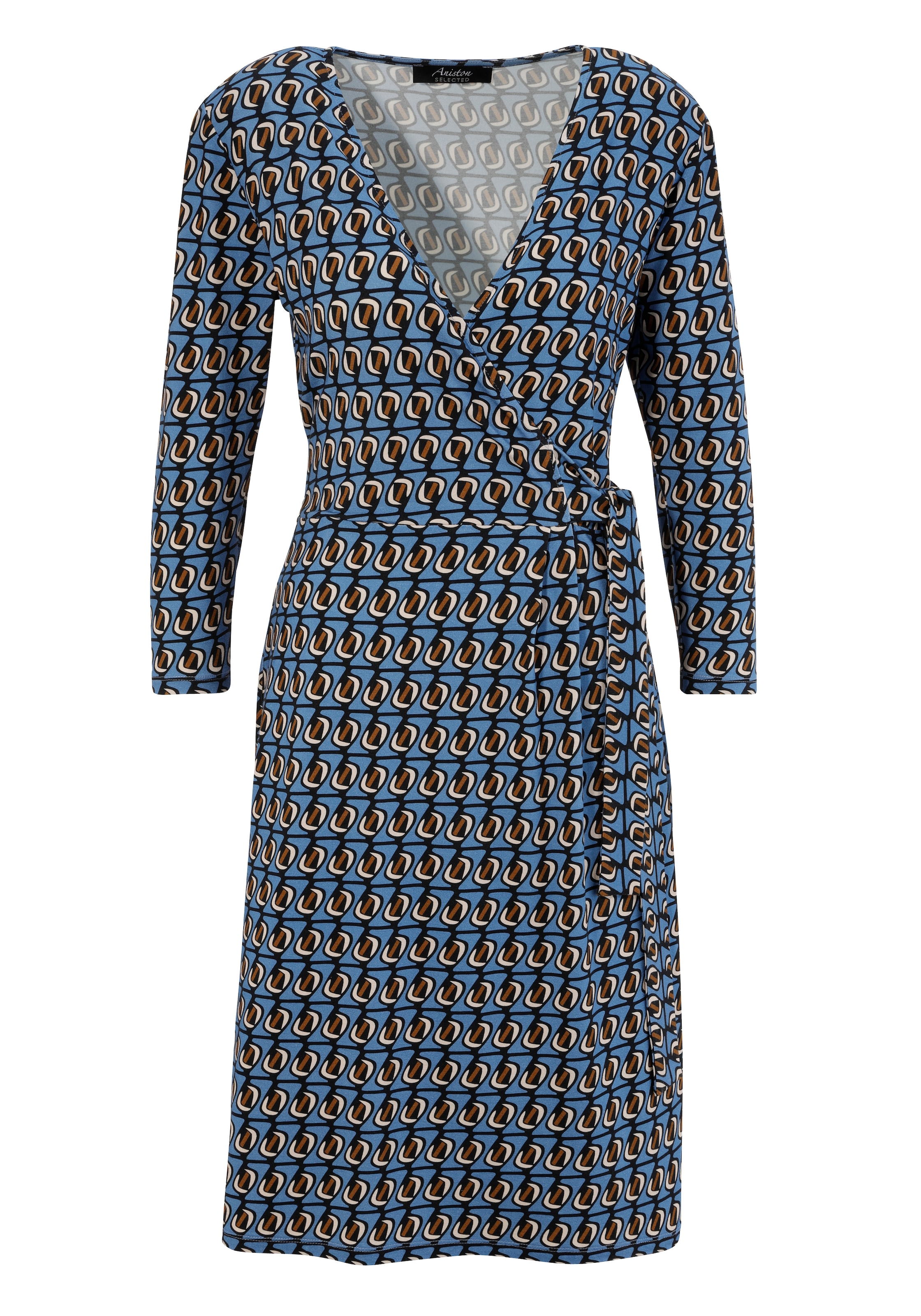 Aniston SELECTED Jerseykleid, mit Ausschnitt in Wickeloptik