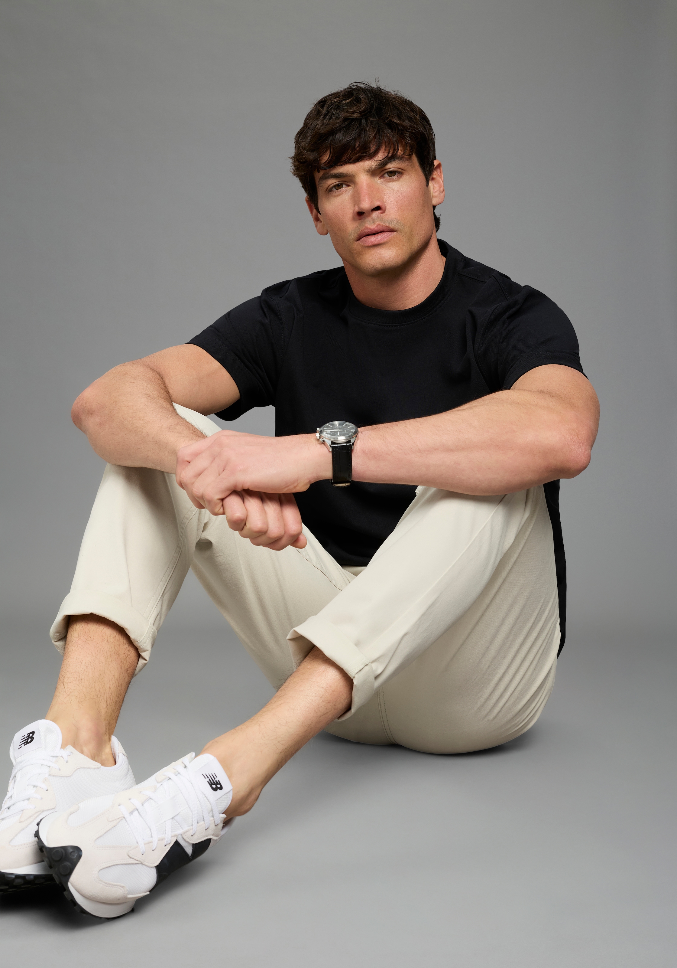 Bruno Banani T-Shirt »Oversize« Kurzarmshirt, lässige Passform, unifarben, aus Single Jersey