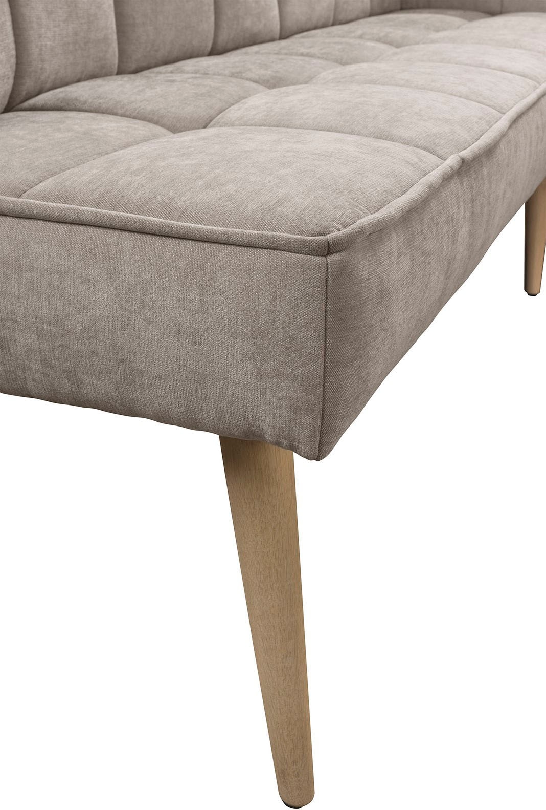exxpo - sofa fashion Eckbank »Latte« moderne Sitz- und Rückensteppung, bequem und elegant, hoher Holzfuss