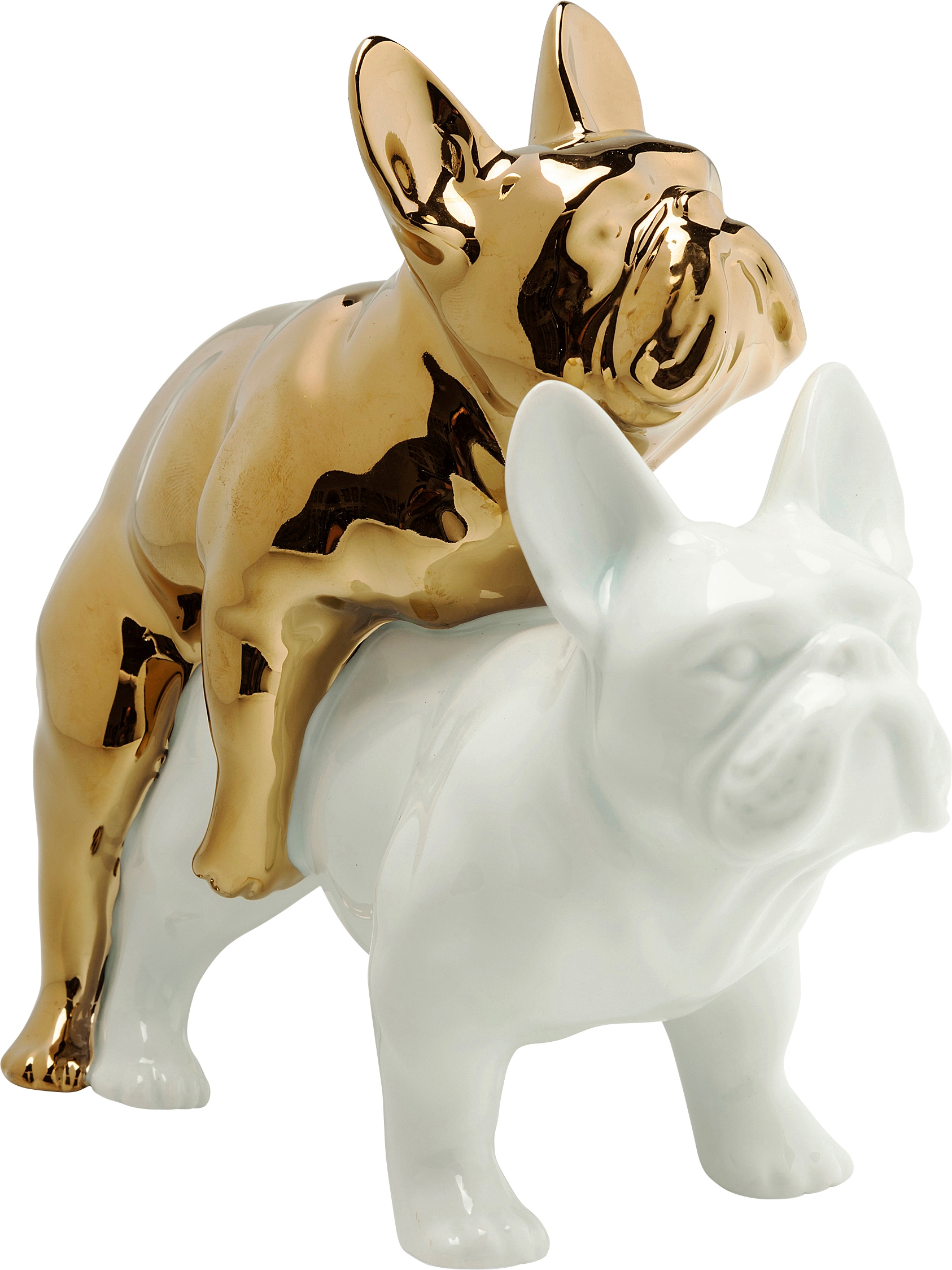 Image of Kare Design Dekofigur "Deko Figur Love Dogs Gold"