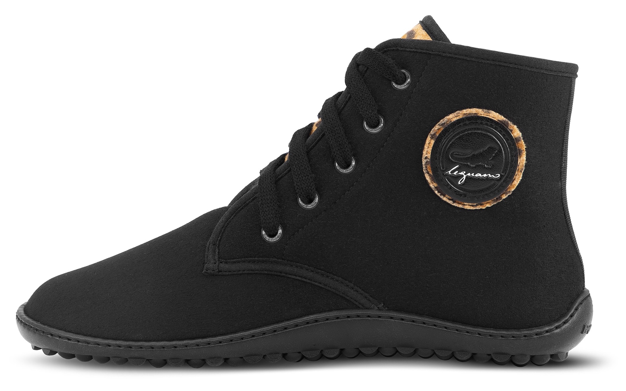 Leguano Chaussures pieds nus »CHESTER«  , Schnürboots, Sneaker mit Leomuster an der Schuhzunge