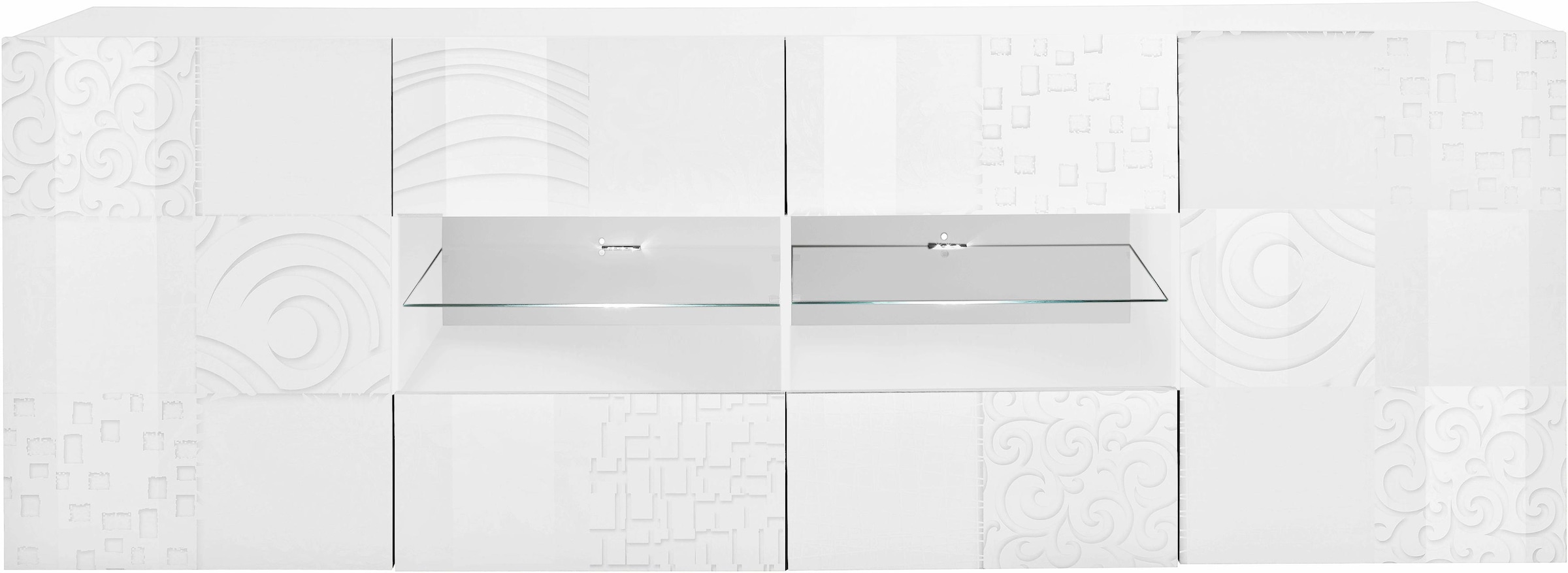♕ LC Sideboard 241 cm mit versandkostenfrei »Miro«, Siebdruck auf Breite dekorativem