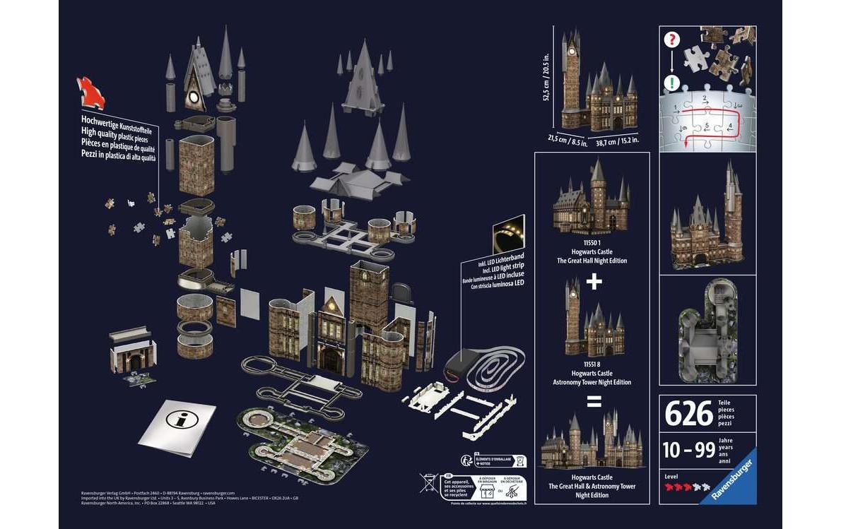 Ravensburger 3D-Puzzle »Harry P. Hogwarts Astronomieturm«, (626 tlg.)