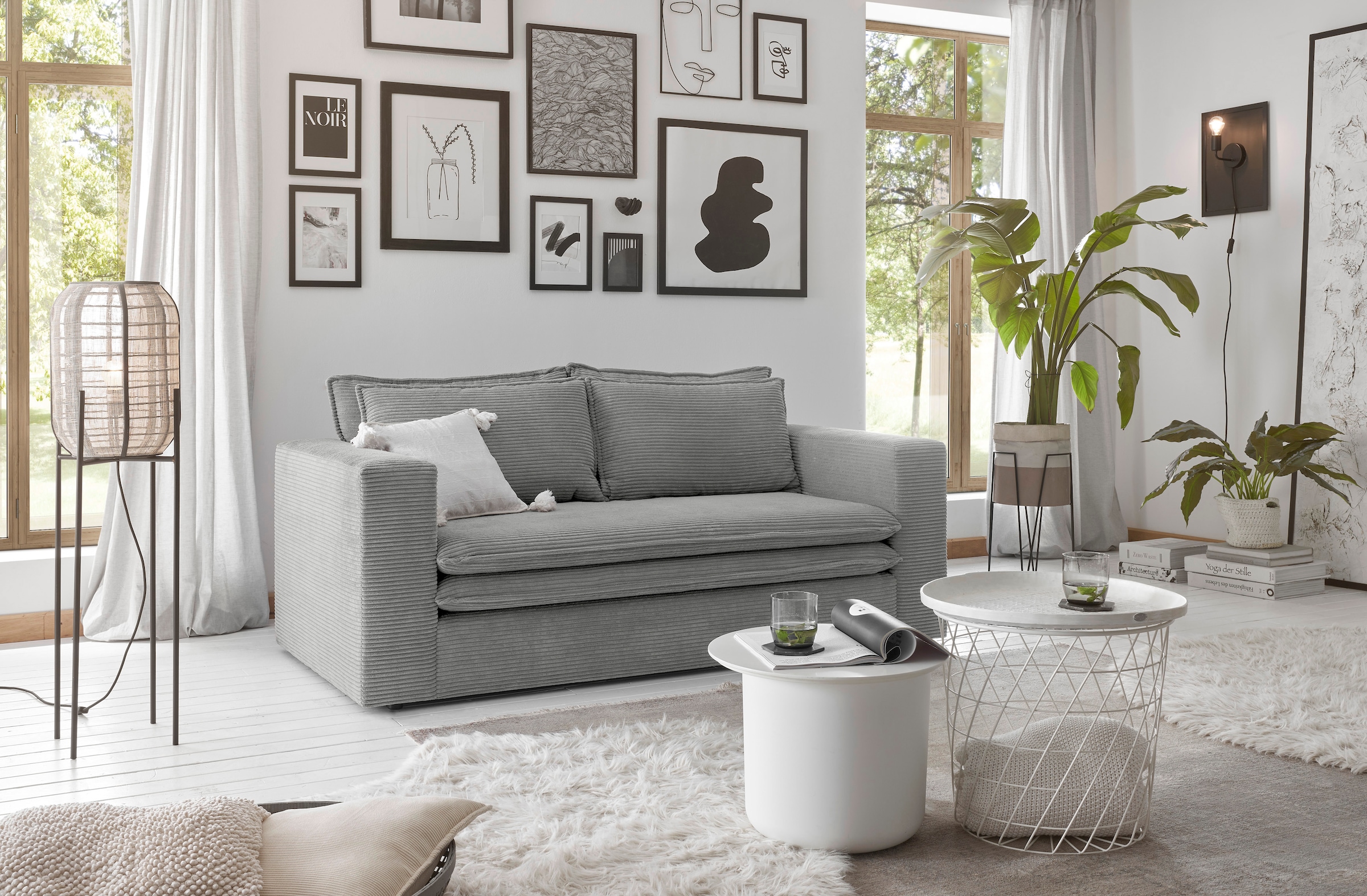 Home affaire 2-Sitzer »PIAGGE« Hochwertiger Cord mit weicher Velours-Struktur