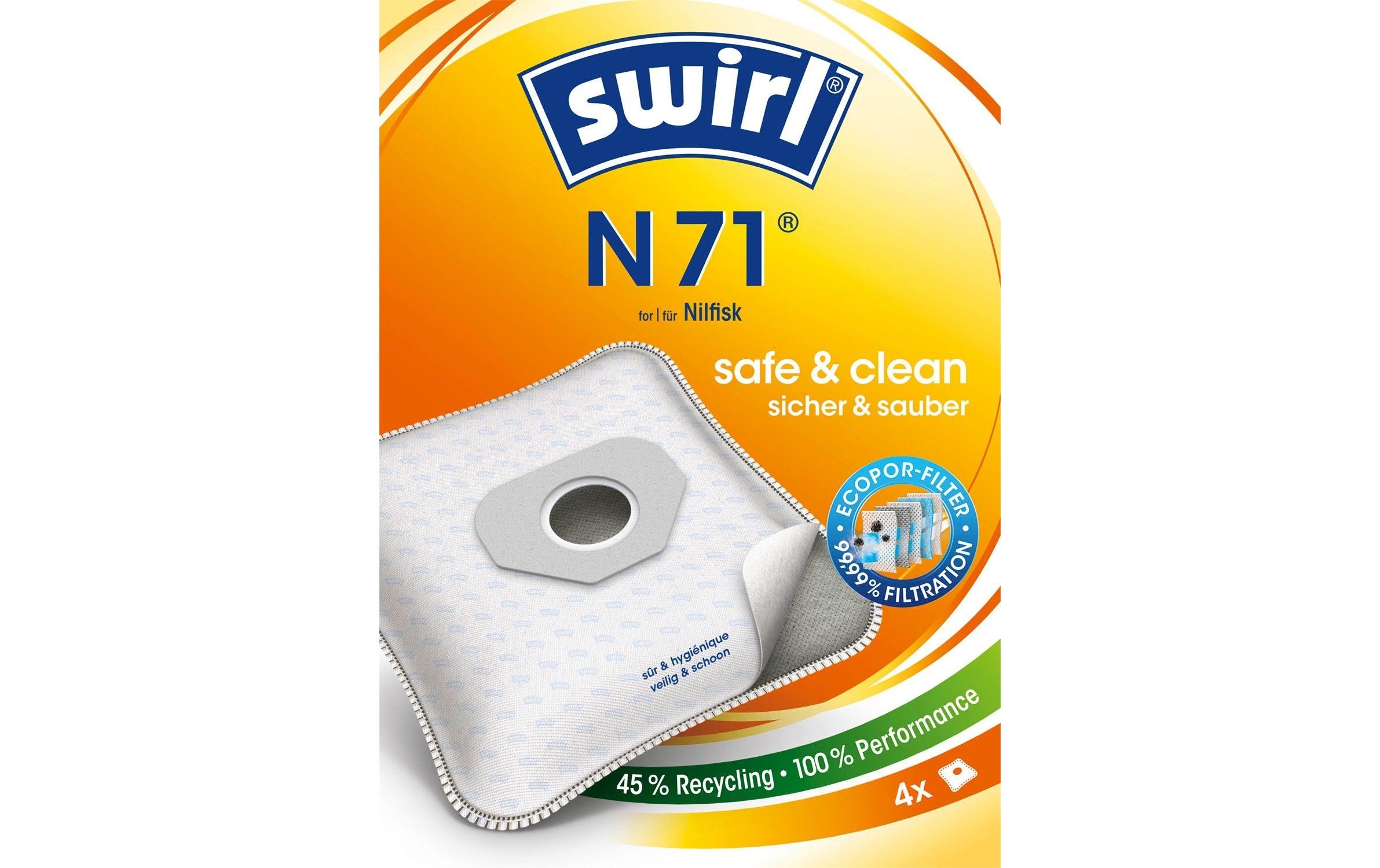 Swirl Staubsaugerbeutel »N 73 4 Stück«, (4 St.)
