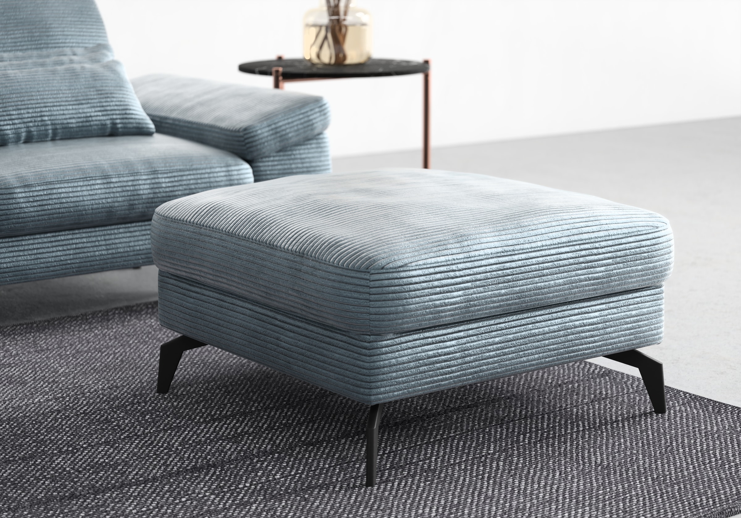 sit&more Polsterhocker »Cabana«, mit stylischen Metallfüssen