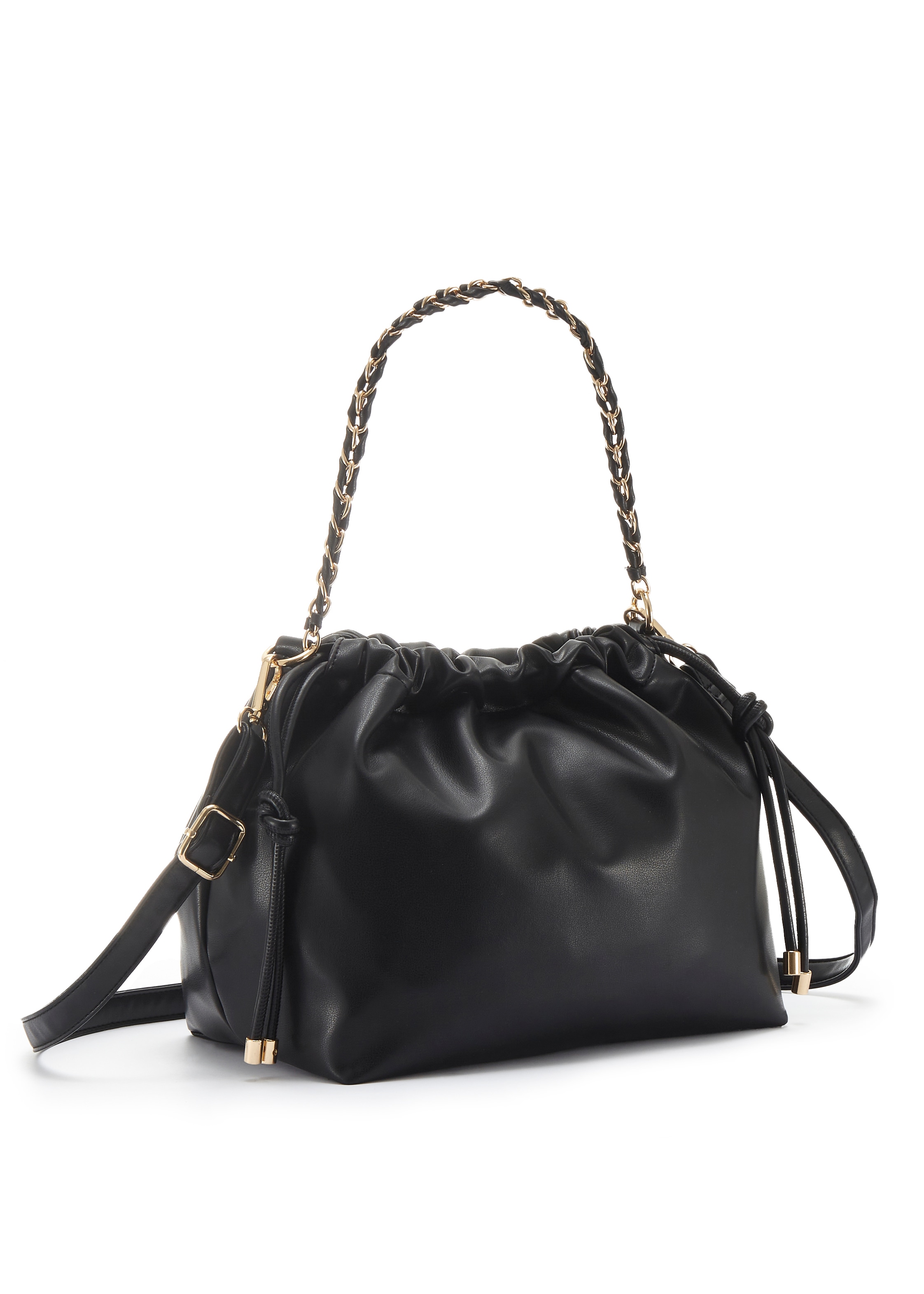 Image of French Connection Handtasche "Umhängetasche, Schultertasche, Minibag, Henkeltasche" NEU mit elegantem goldfarbenen Kettenhenkel VEGAN