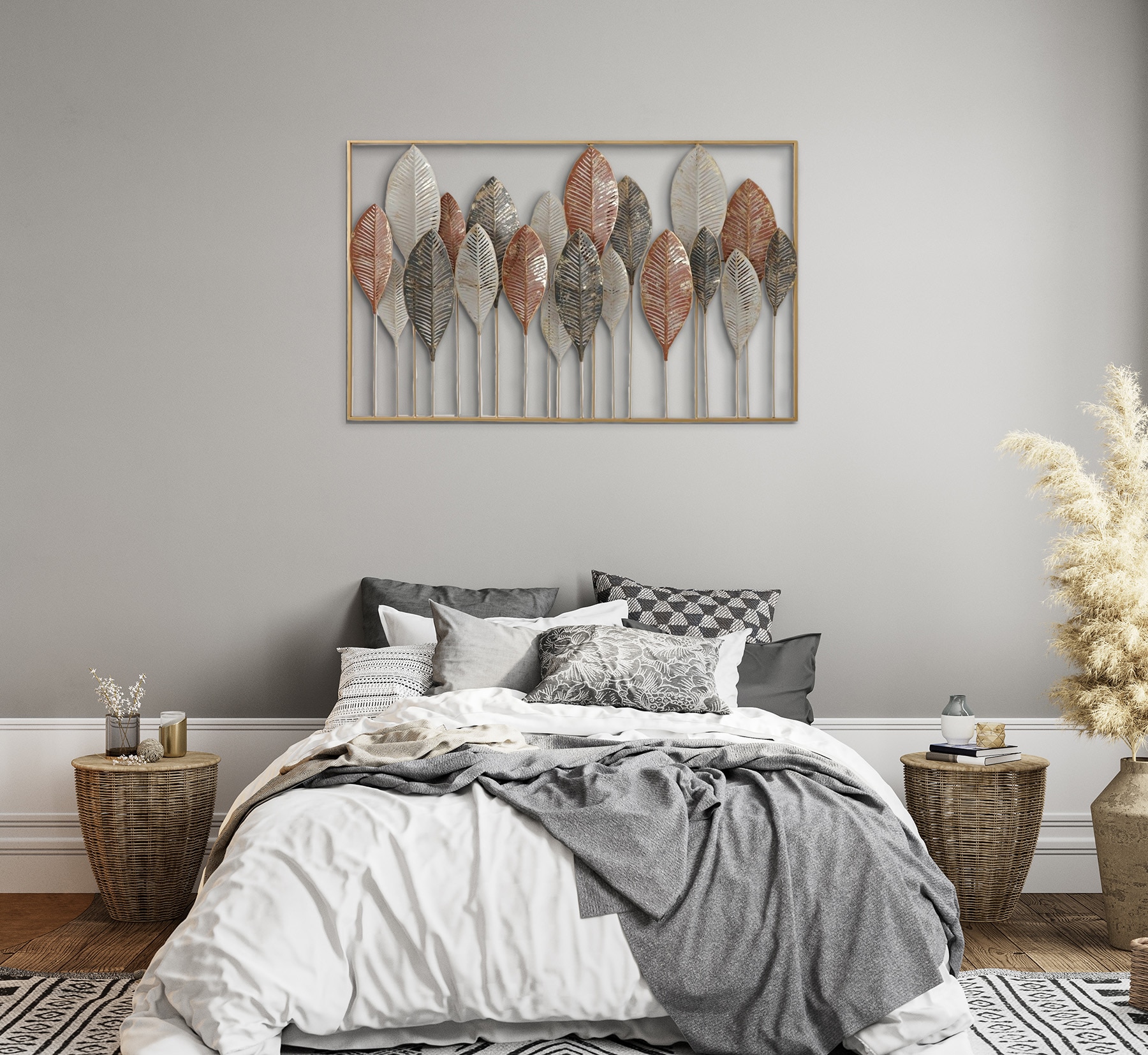 Bönninghoff Metallbild »HERBSTSTIMMUNG VERSCHIEDENE BLÄTTER 122x76 cm – Deko« Blätter | Blätterbilder | Pflanzen Wanddekoration