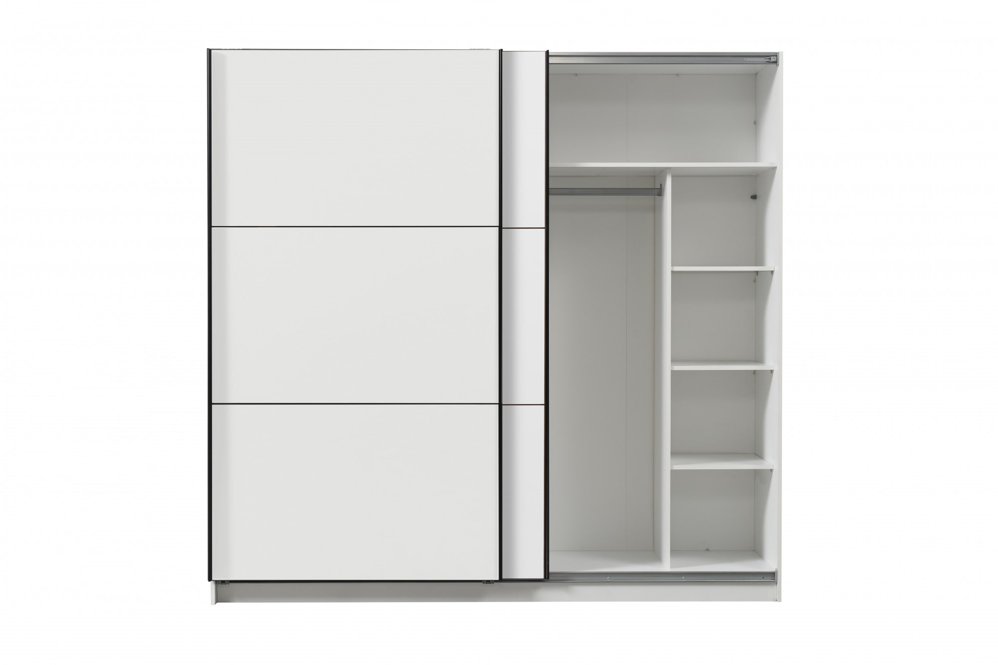 INOSIGN Schwebetürenschrank »Sierra klassischer Kleiderschrank Wäscheschrank 179 oder 217cm breit«, mit kompletter Inneneinteilung, FSC®-zertifizierter Holzwerkstoff