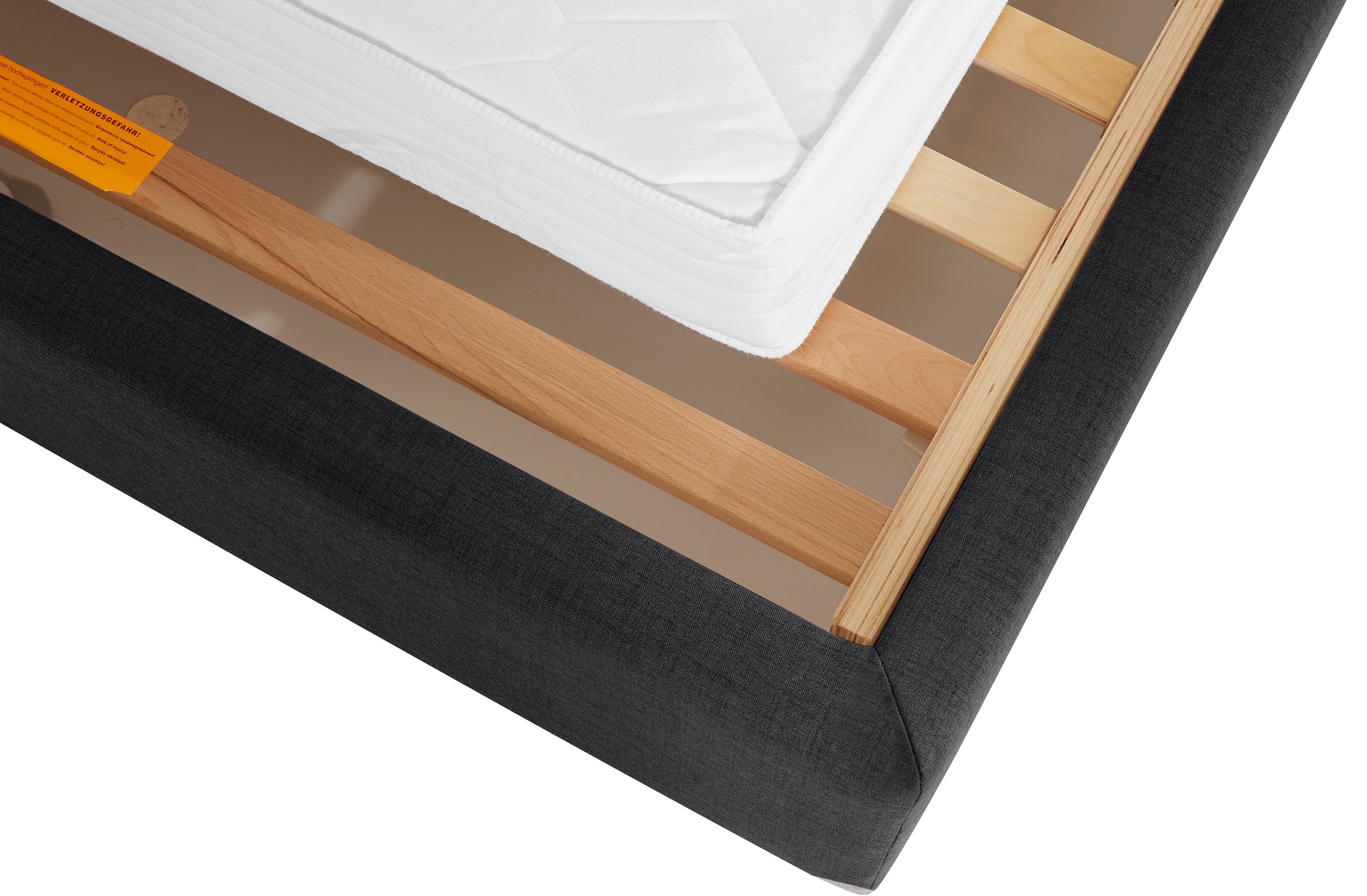 Home affaire Polsterbett »Sunley 140«, Kreuzsteppung, Kopfteilhöhe 142 cm, ohne oder mit Matratze/Lattenrost