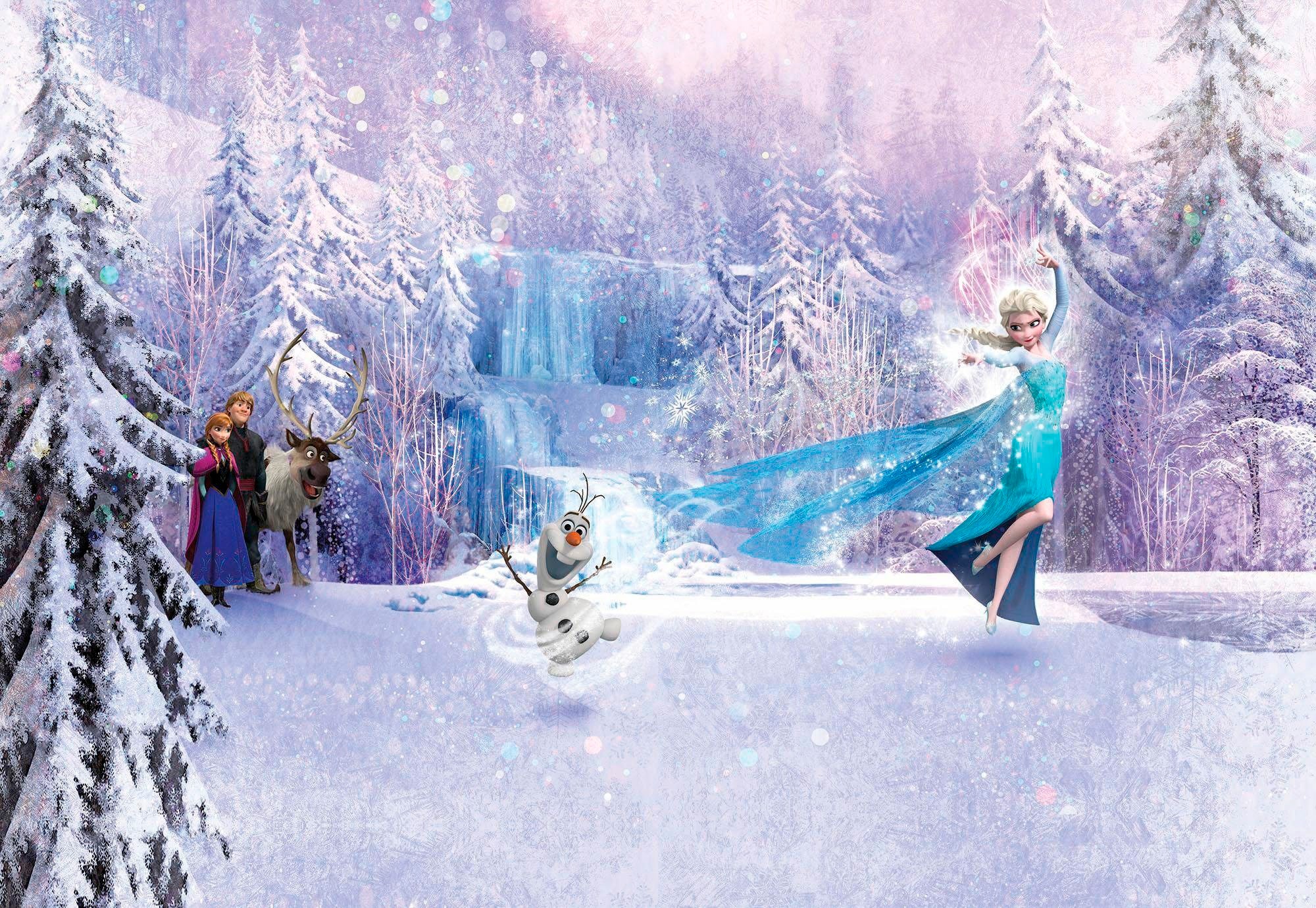 Komar Fototapete »Frozen Forest - Grösse 368 x 254 cm«, bedruckt, Kinderzimmer