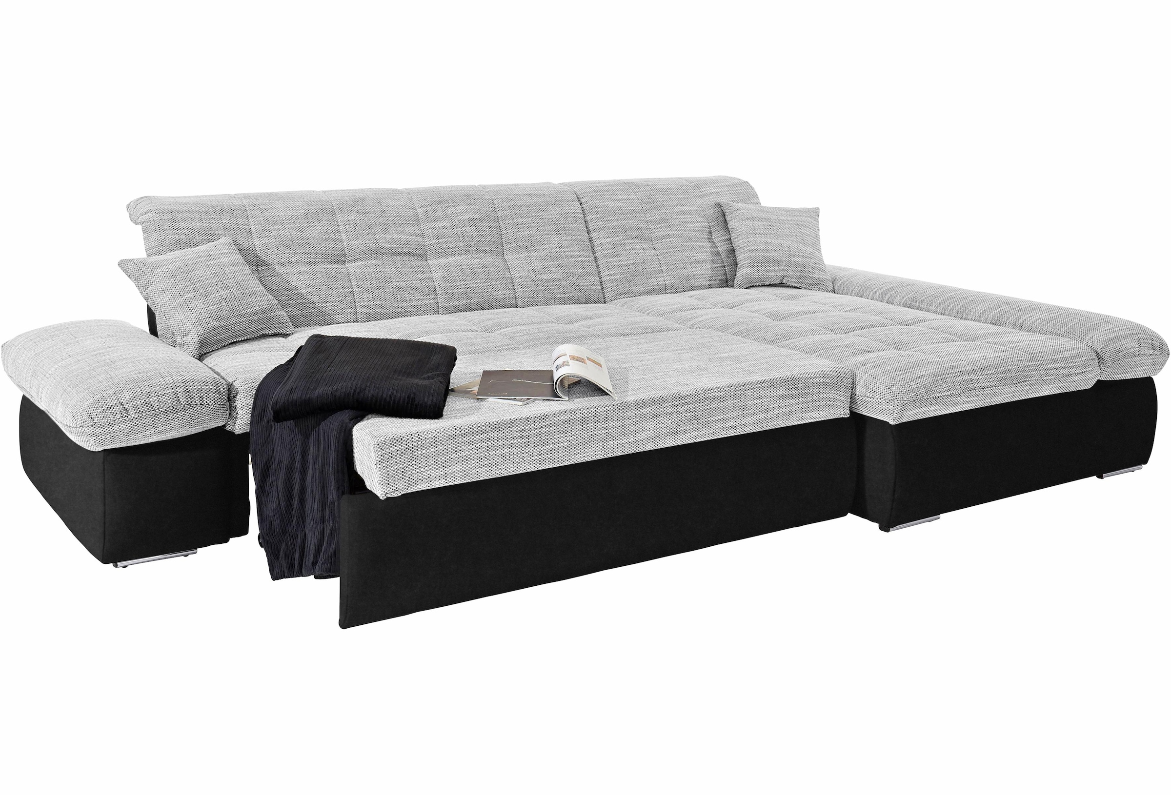 DOMO collection Ecksofa »Moric B/T/H 300/172/80 cm, auch in Cord, L-Form«, XXL-Format, wahlweise auch mit Bettfunktion und Armverstellung