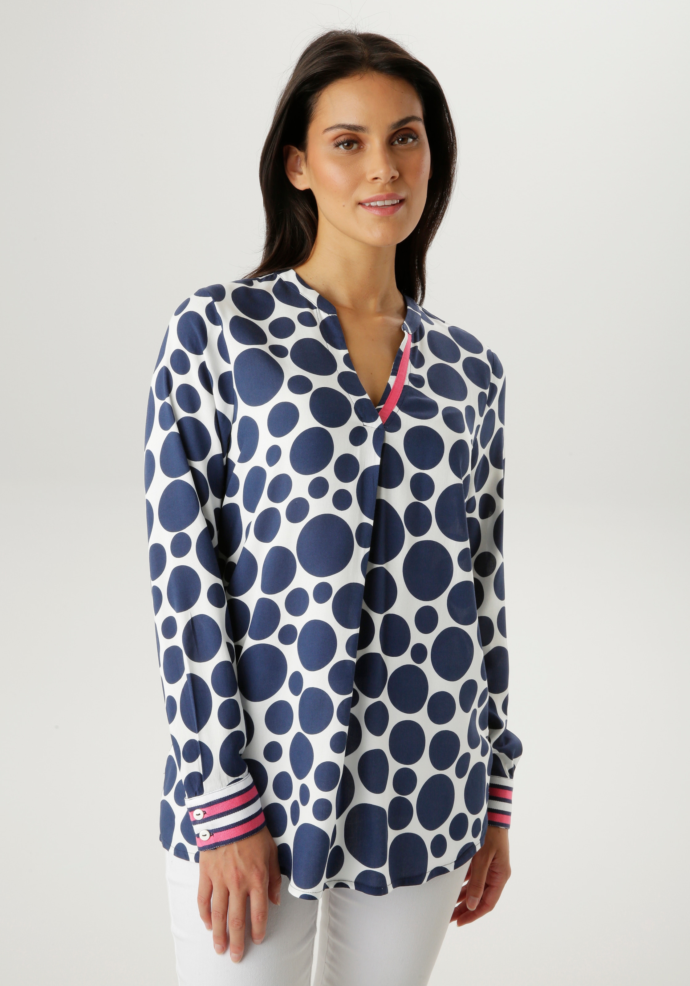 Image of Aniston SELECTED Schlupfbluse im raffinierten Tupfenverlauf - NEUE KOLLEKTION