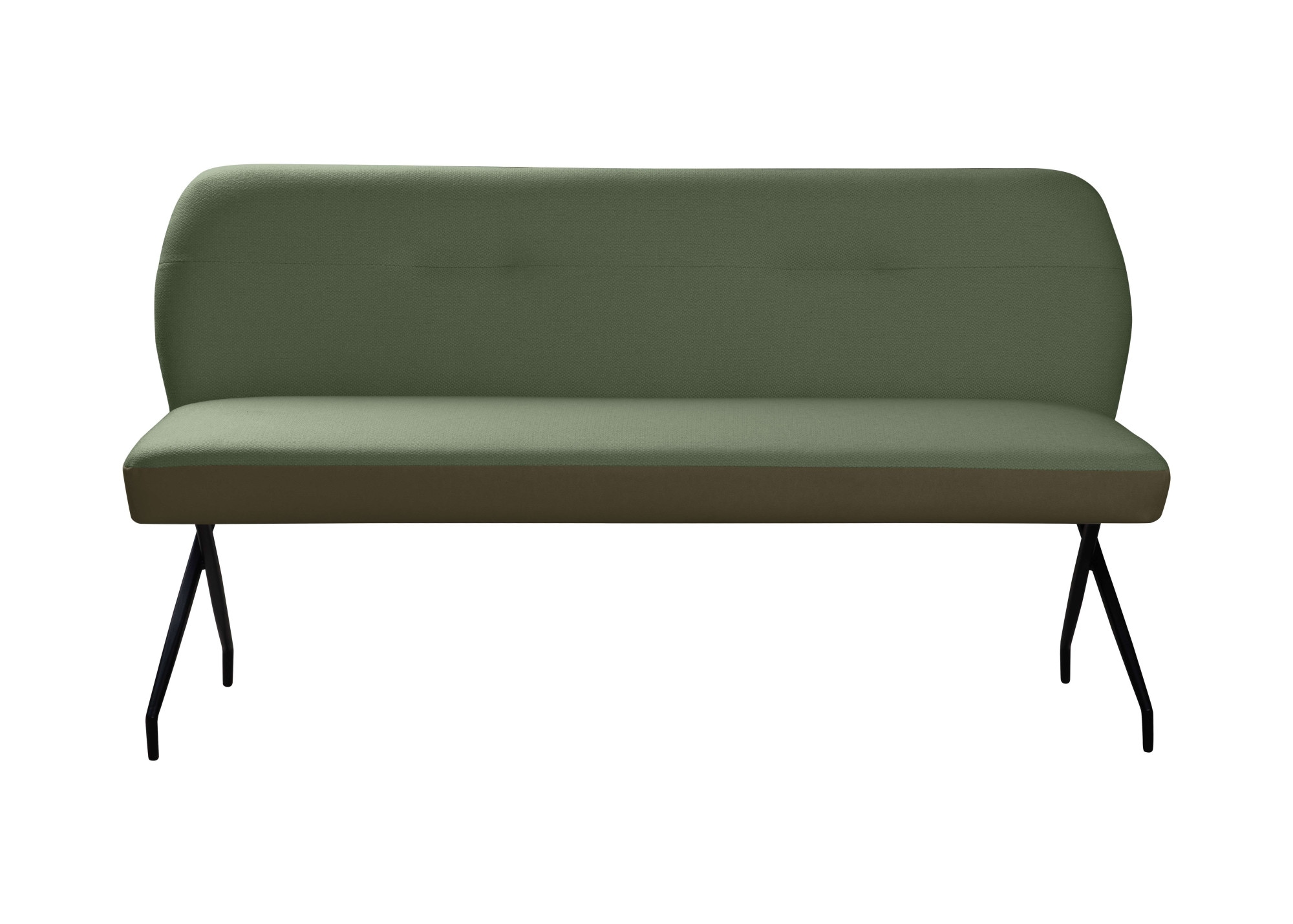 GOODproduct Sitzbank »Bruna Esszimmerbank, Bank, Küchenbank, Polsterbank« Mattschwarzes Metallgestell, 2-Stoff-Design, Wellenfederung im Sitz