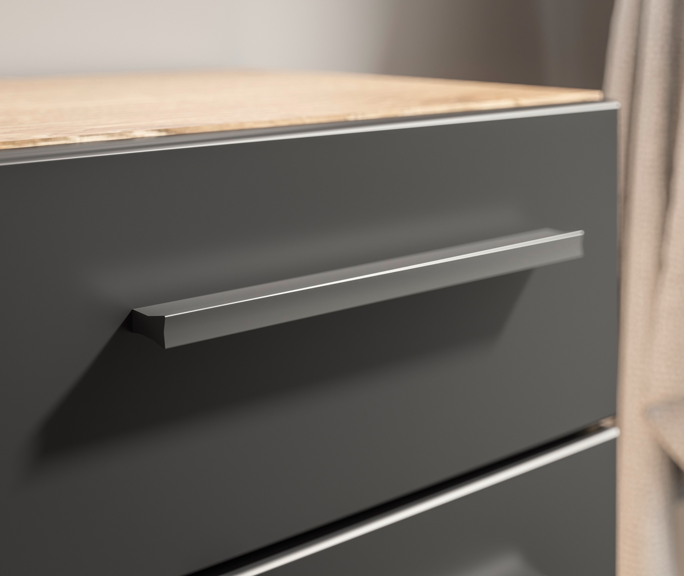 BASIC by Balculina Armoire haute »Rom BxHxT 34x190x31 cm« 1 cuis tlg. largeur 34cm, poignées en plastique, Made in Europa