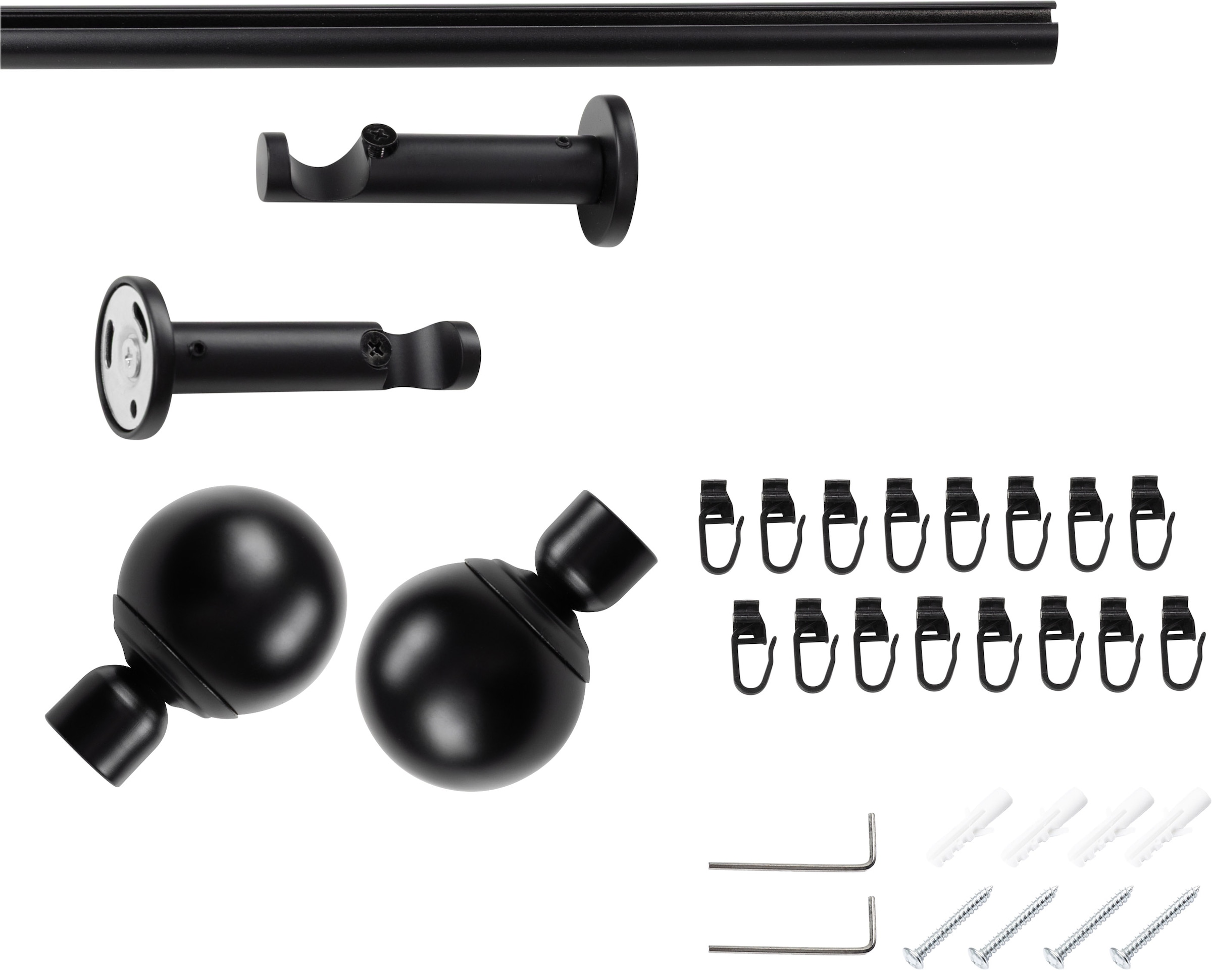 SN DECO GROUP Gardinenstange Ø 19 mm 1 läufig-läufig Fixmass;kürzbar
