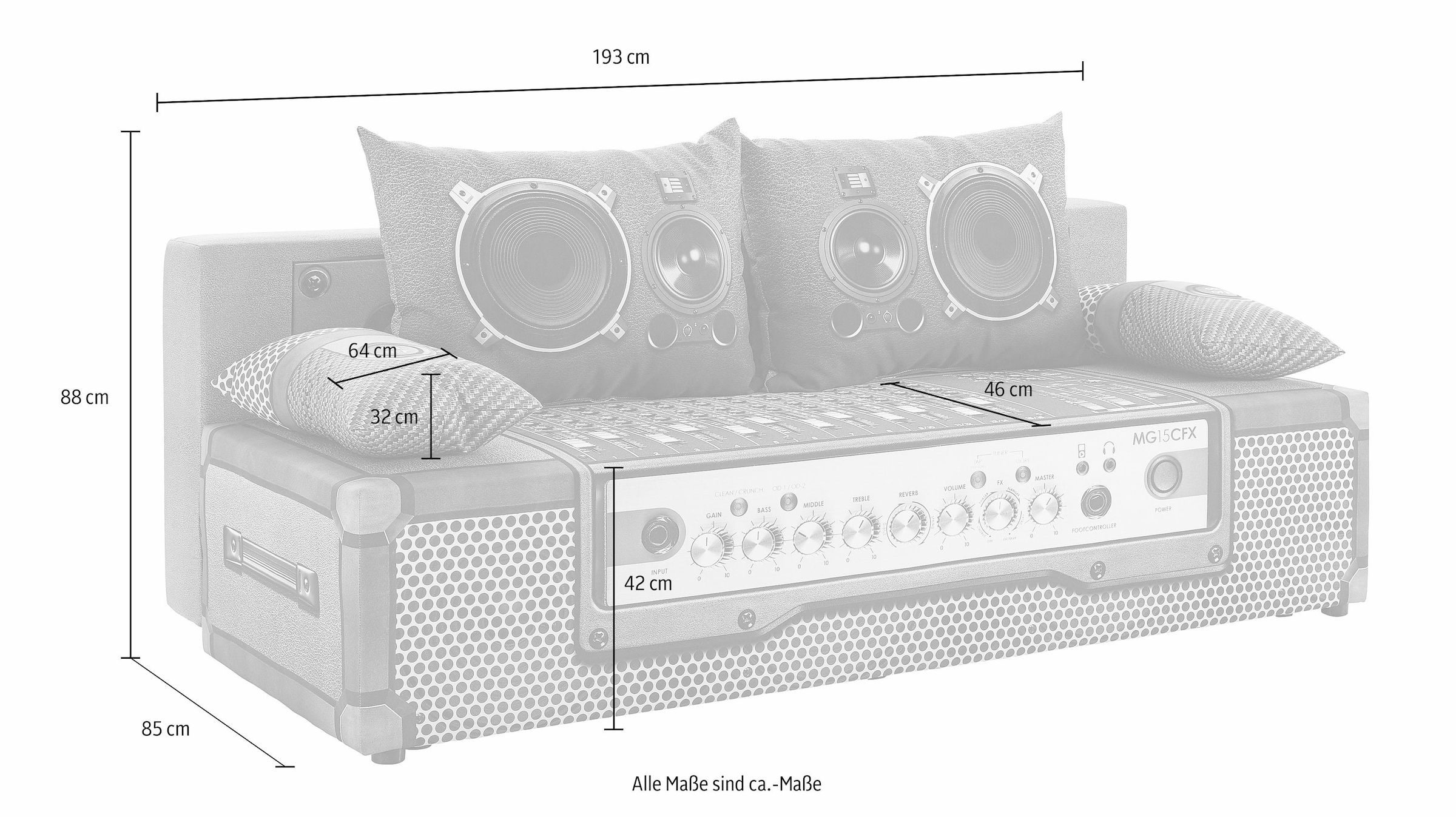 exxpo - sofa fashion Schlafsofa »Extravagantes Sofa für Individualisten mit Bettfunktion und Bettkasten«, in aussergewöhnlichen Bezugsvarianten, Solitärmöbel