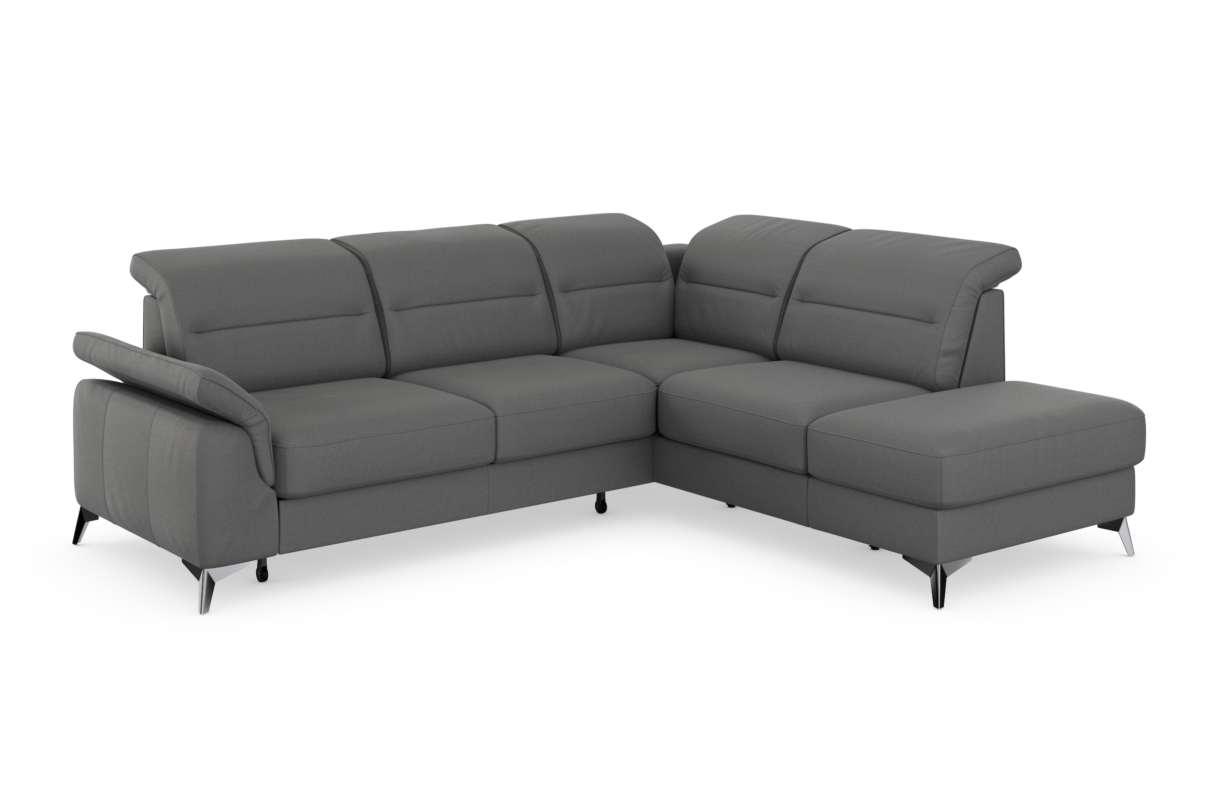 sit&more Ecksofa »Sinatra L-Form«, mit Ottomane, optional mit Kopfteilverstellung und Armteilfunktion