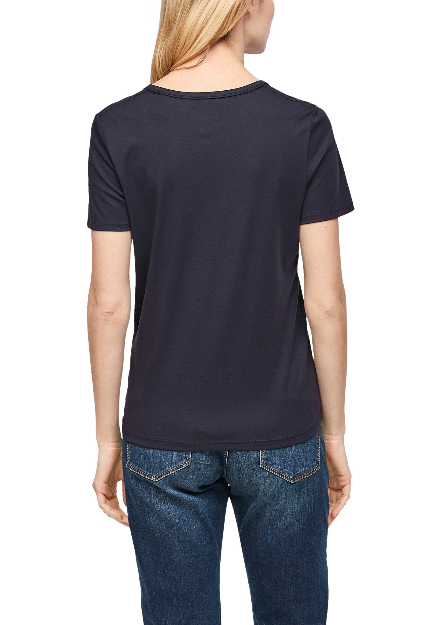 s.Oliver T-Shirt, mit umgenähtem Saum