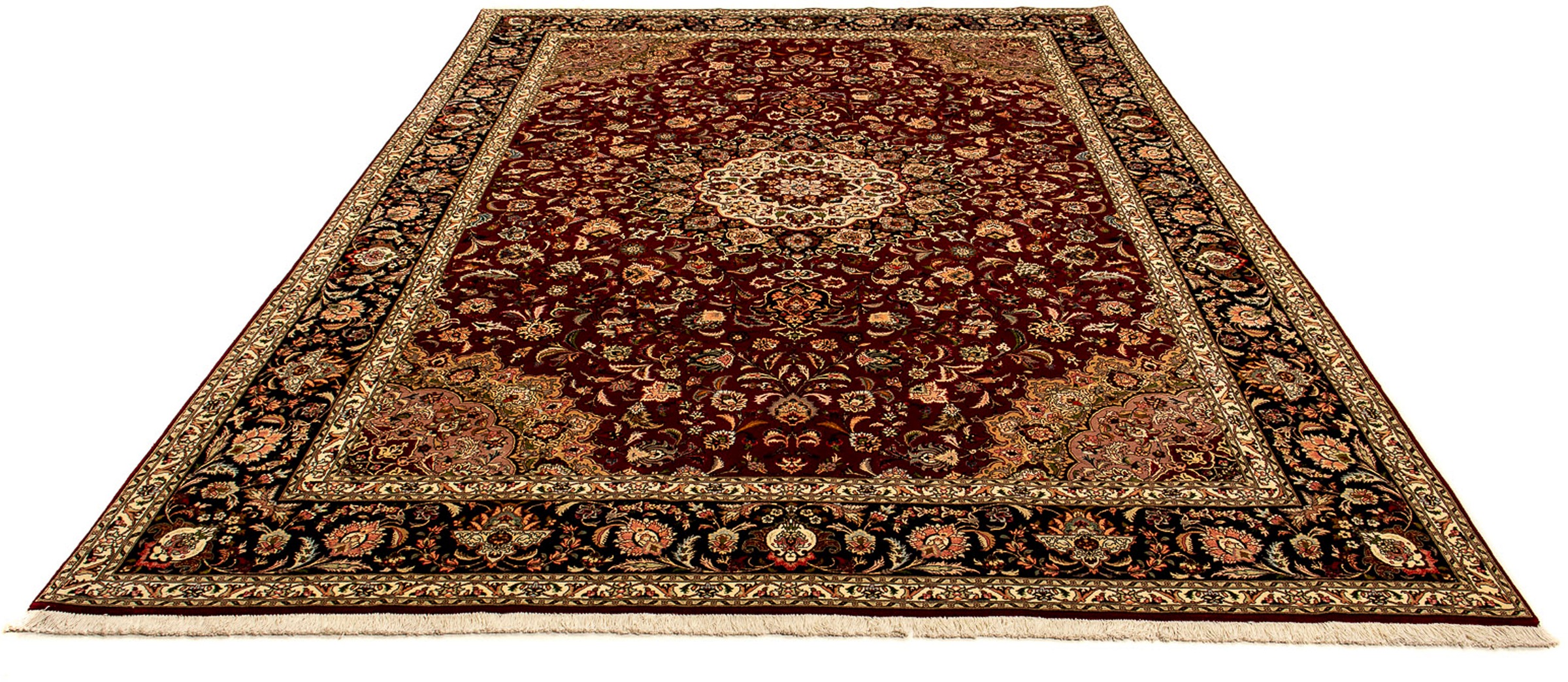 Image of morgenland Orientteppich »Perser - Täbriz - Royal - 351 x 250 cm - dunkelrot«, rechteckig, 7 mm Höhe, Wohnzimmer, Handgeknüpft, Einzelstück mit Zertifikat bei Ackermann Versand Schweiz