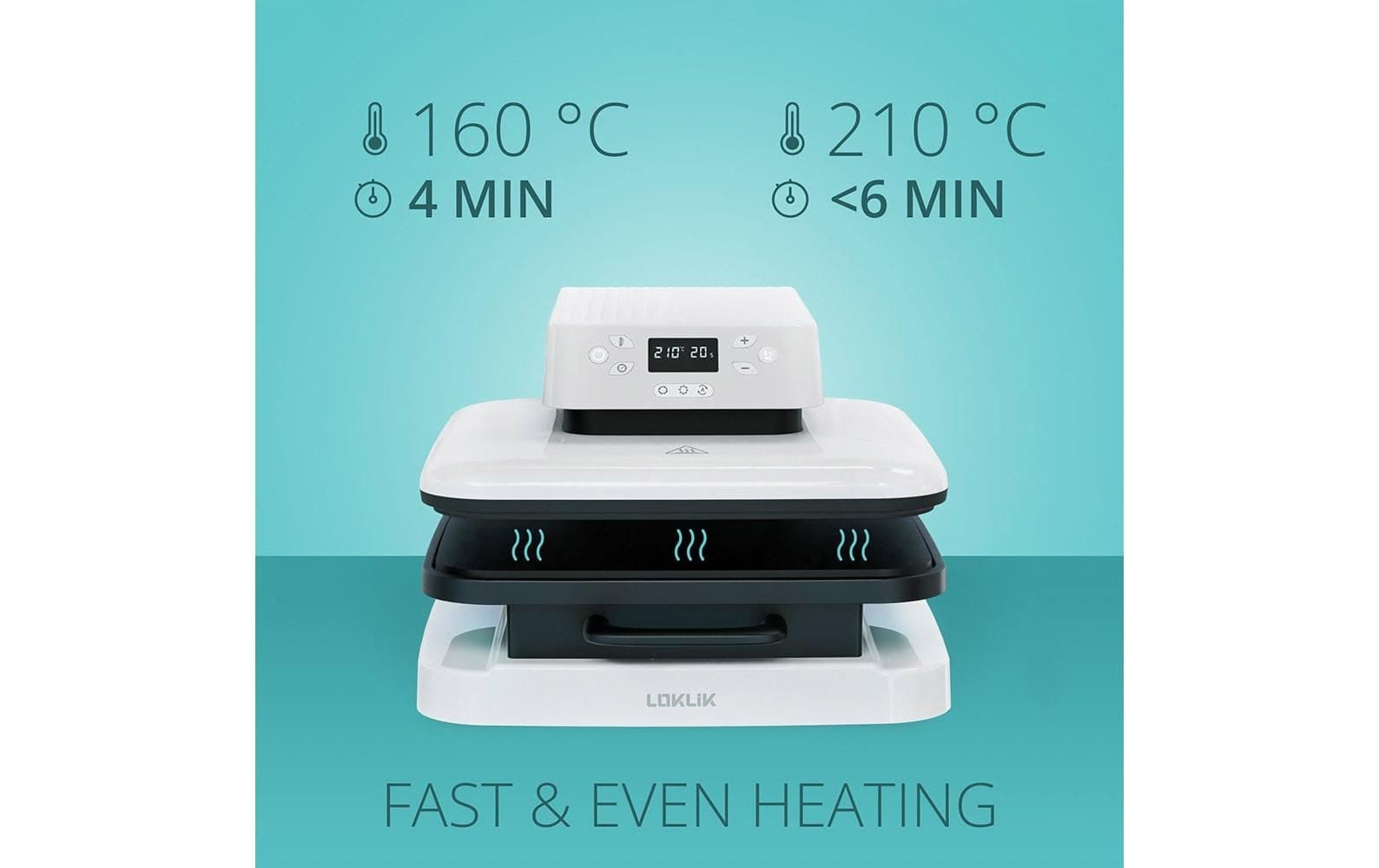 LOKLIK Presse à main »Auto-Heizpresse« Heizplattengrösse: 38 x 38 cm