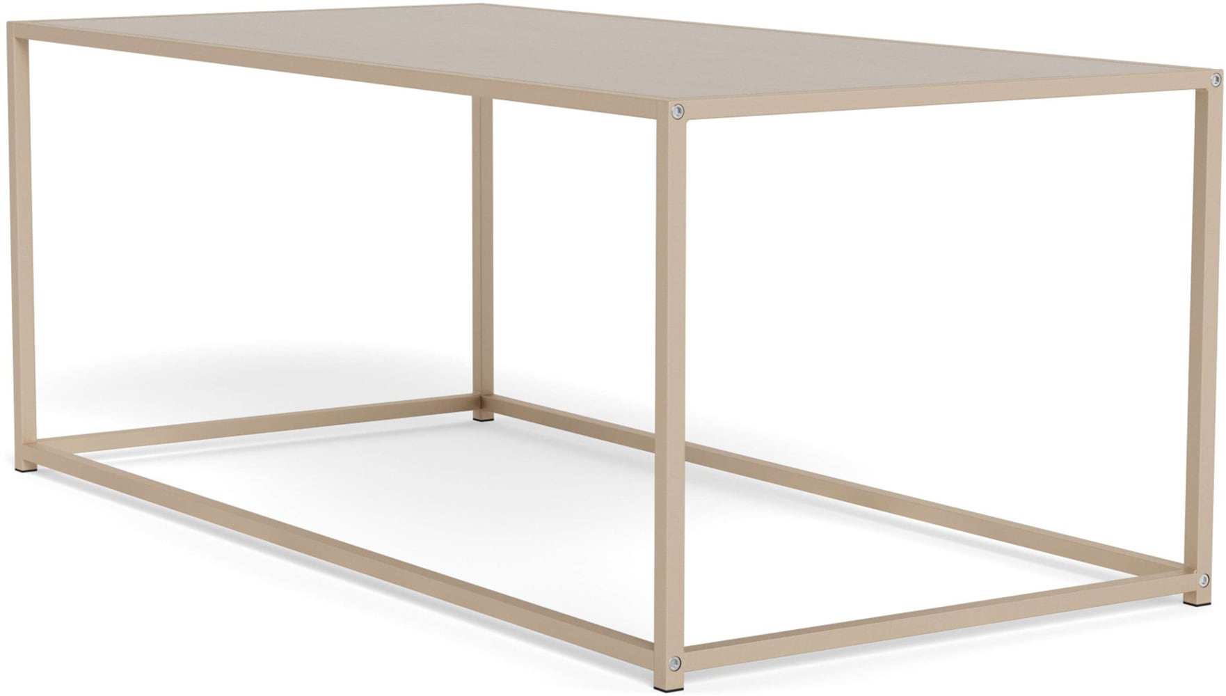 ACTONA GROUP Table basse »Seaford Kaffeetisch, Wohnzimmertisch« table basse rectangulaire, grise, avec structure en acier, 100x50x40 cm