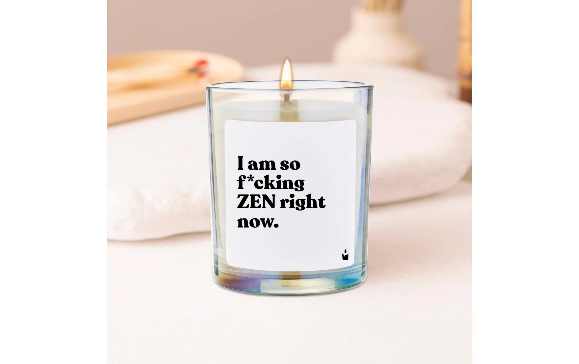   Bougie parfumée »ChattyCandles I am so f*cking zen right now 6,7 x 8 cm«