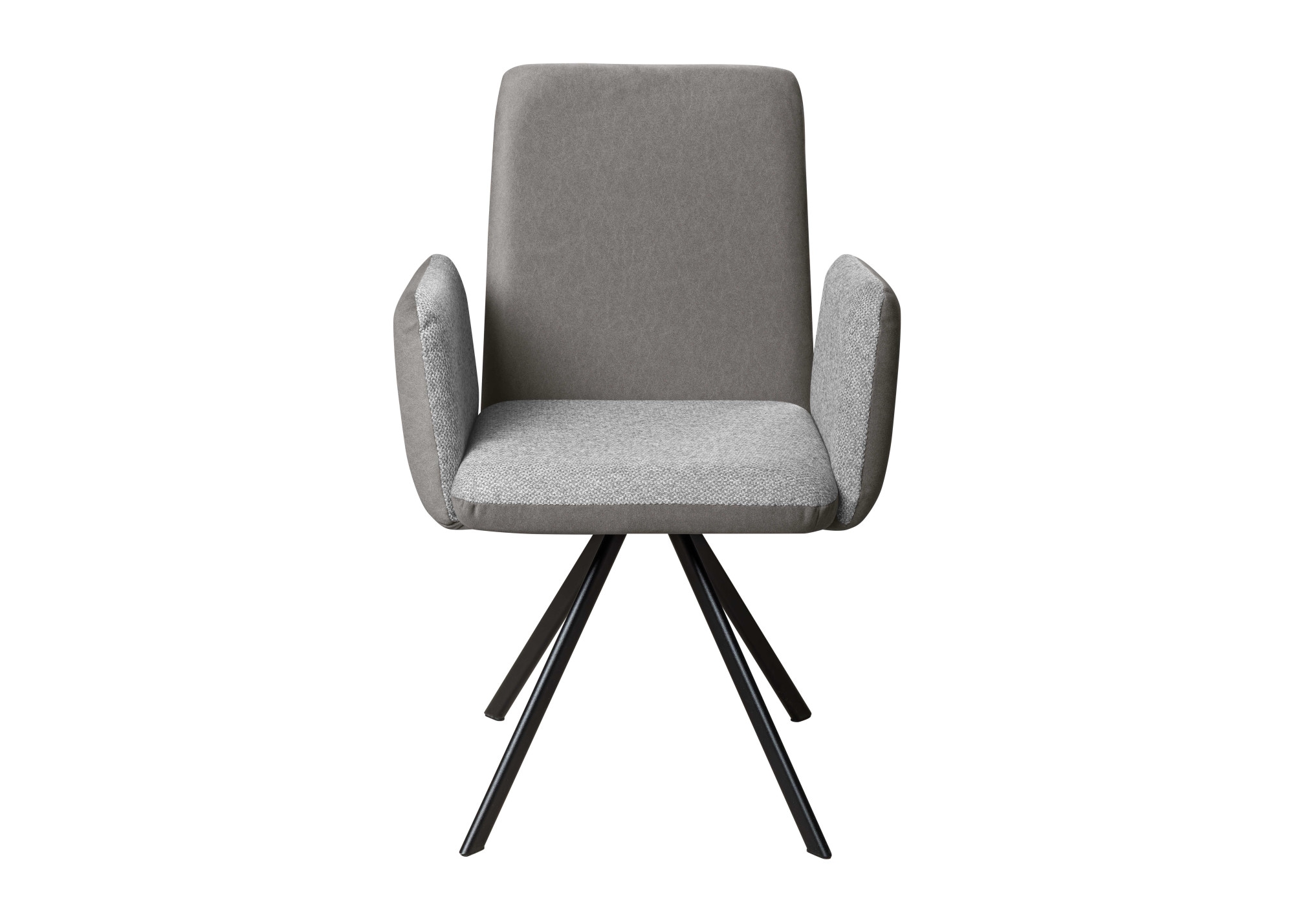 GOODproduct Armlehnstuhl »Gabi Polsterstuhl, Esszimmerstuhl, Küchenstuhl, 4-Fussstuhl« () Gestell aus matt-schwarzem Flachmetall, stabil, 2-Stoff-Design