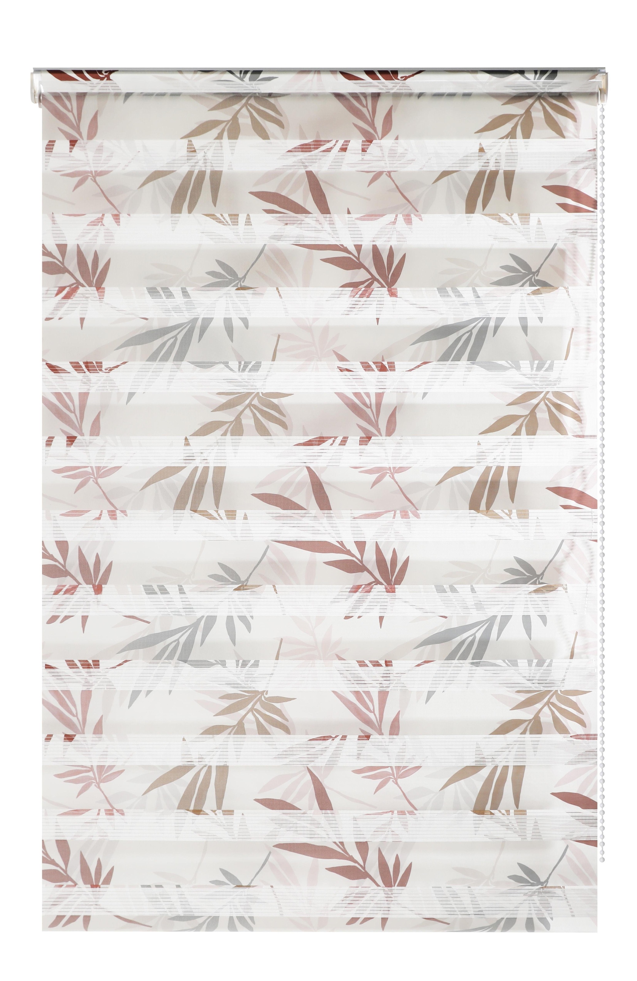 Image of my home Doppelrollo »Autumn«, Lichtschutz, ohne Bohren, freihängend, Klemmfix, Fixmass, Blätter, Klemmträger bei Ackermann Versand Schweiz