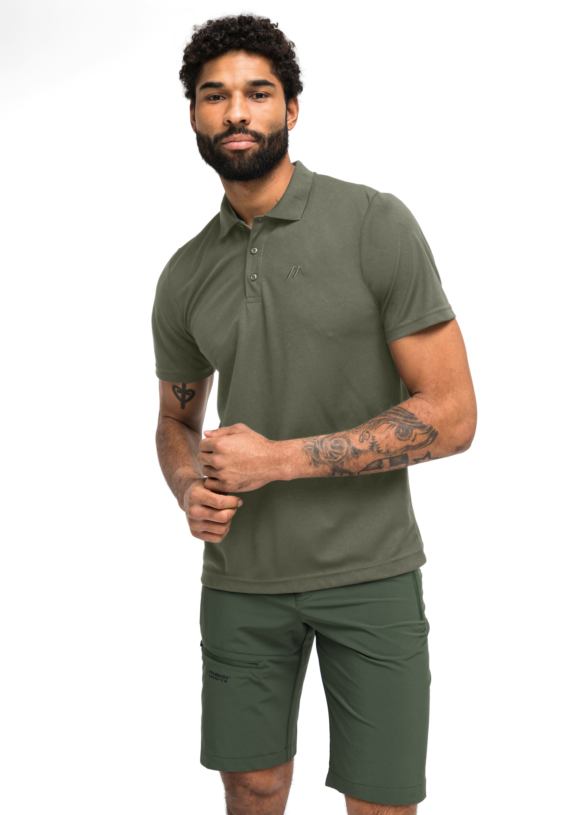 Maier Sports Polo »Ulrich« Herren Polo kurzarm, leichtes Shirt, Funktionsshirt mit Kragen Reg Fit