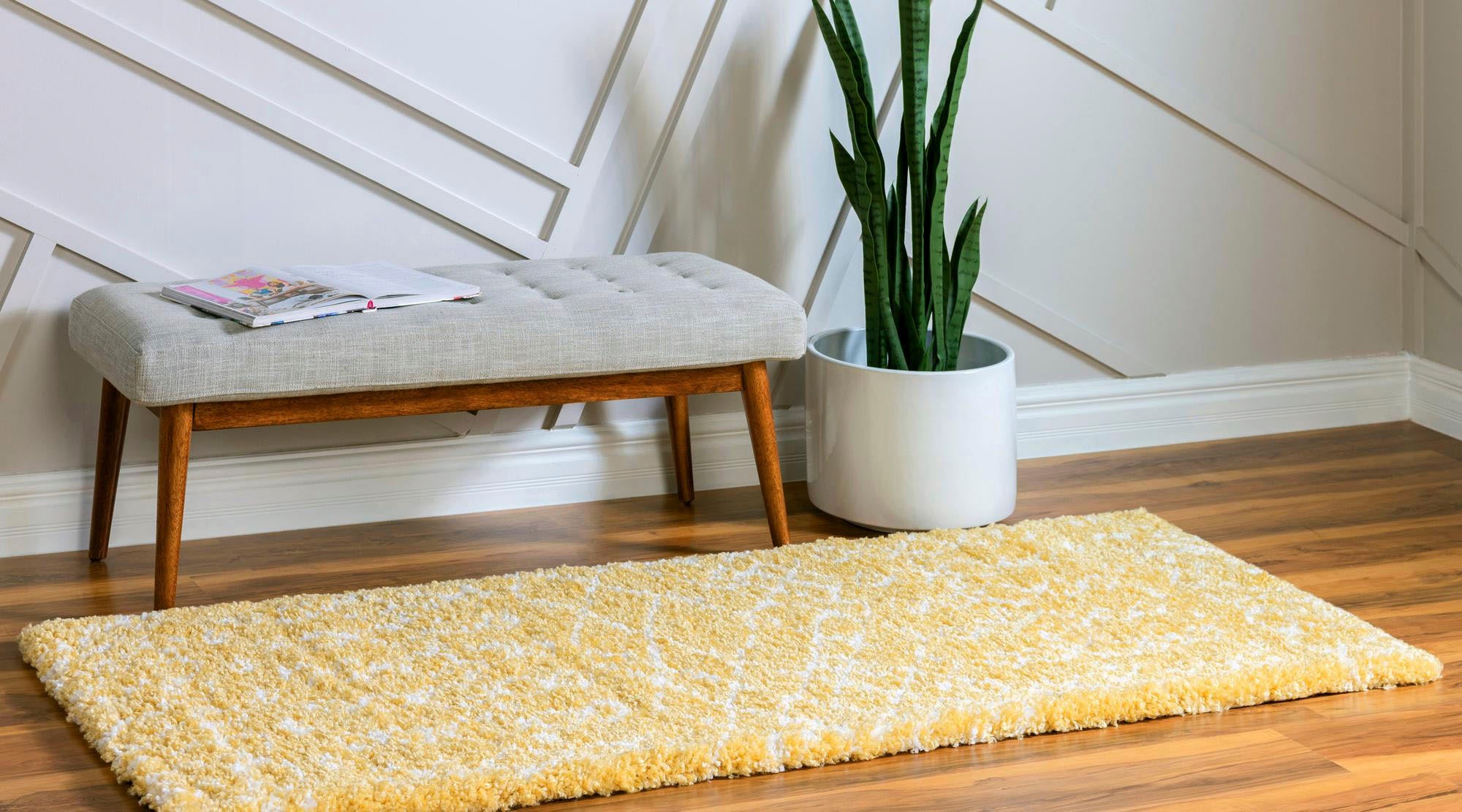 Myflair Möbel & Accessoires Hochflor-Läufer »Temara Shag, LAGERRÄUMUNG!« rechteckig 51 mm Höhe Teppich-Läufer, gewebt, Scandi Design, ideal im Flur & Schlafzimmer