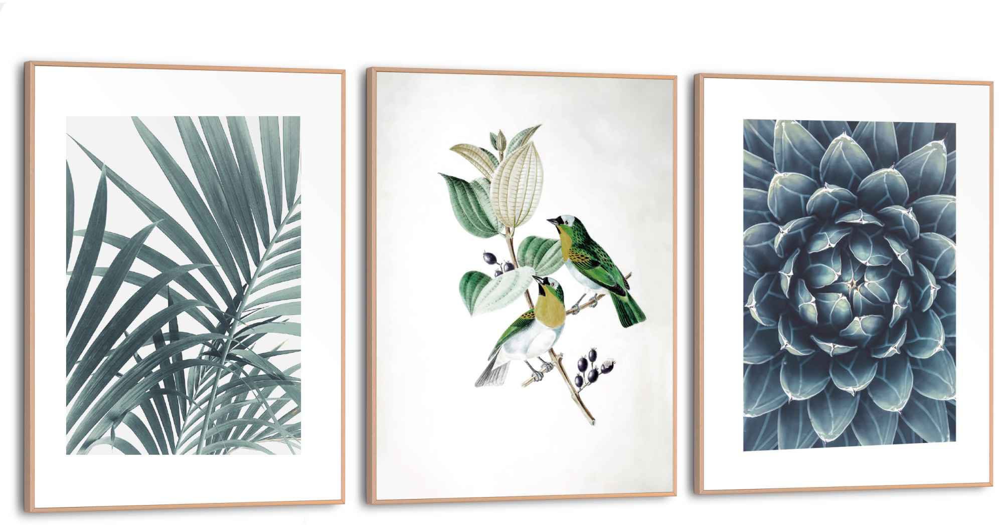 Image of Reinders! Wandbild »Wandbilder Set Naturmotiv Pflanz - Blumen - Vogel«, Natur, (3 St.) bei Ackermann Versand Schweiz