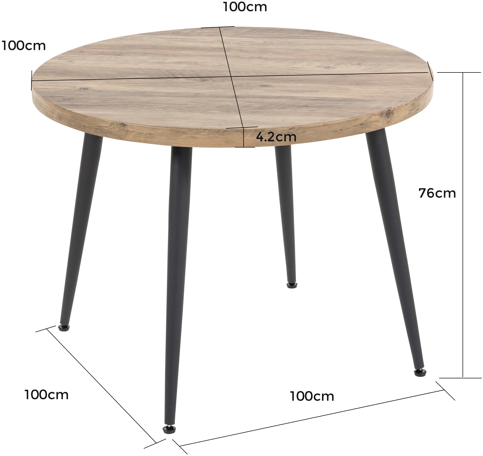 Duo Collection Esstisch »Marla Tisch« Massives Metallgestell, Belastbarkeit bis 100 kg
