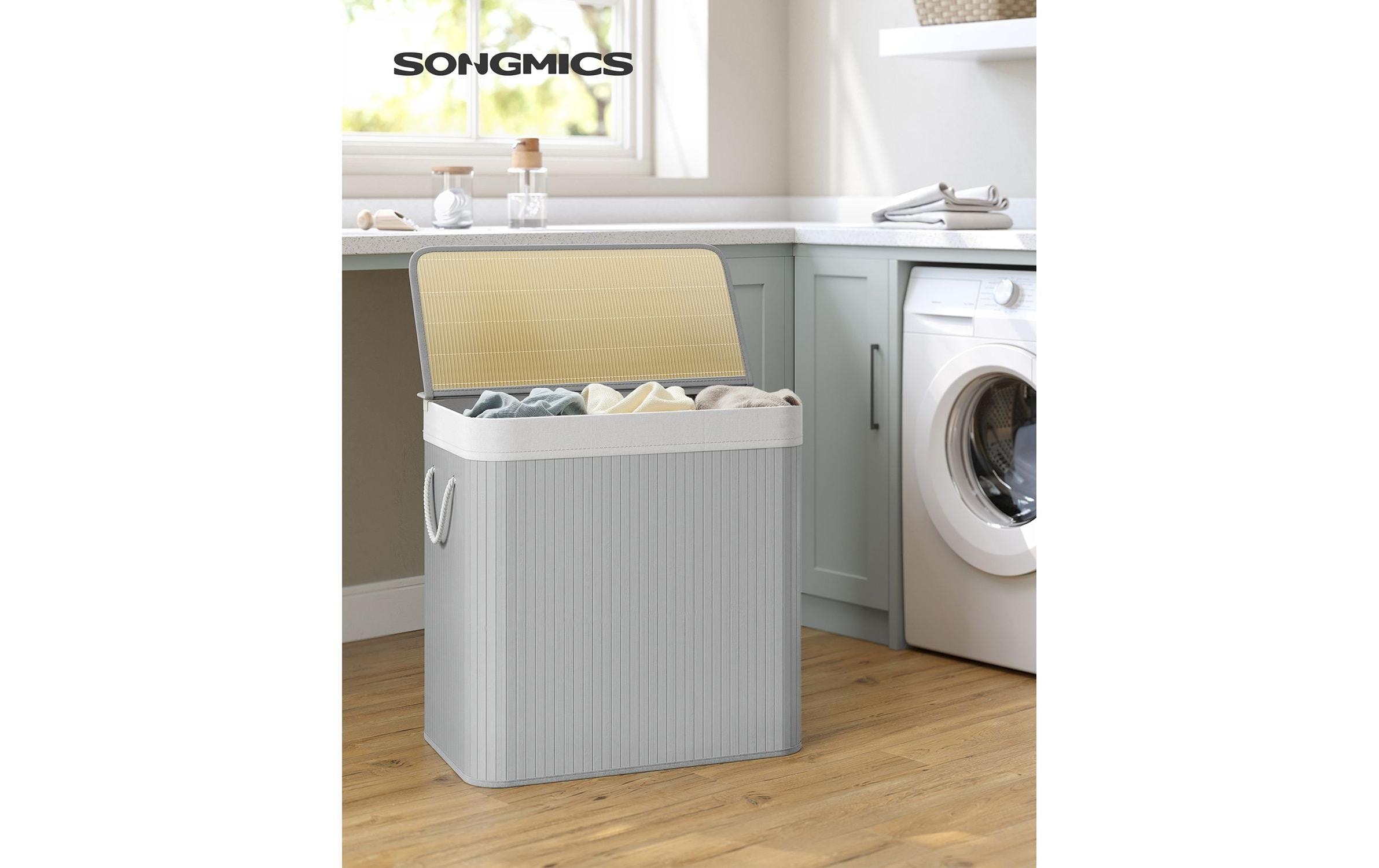 SONGMICS Wäschekorb »faltbar mit 3 Fächern 150 l« mit Wäschesack