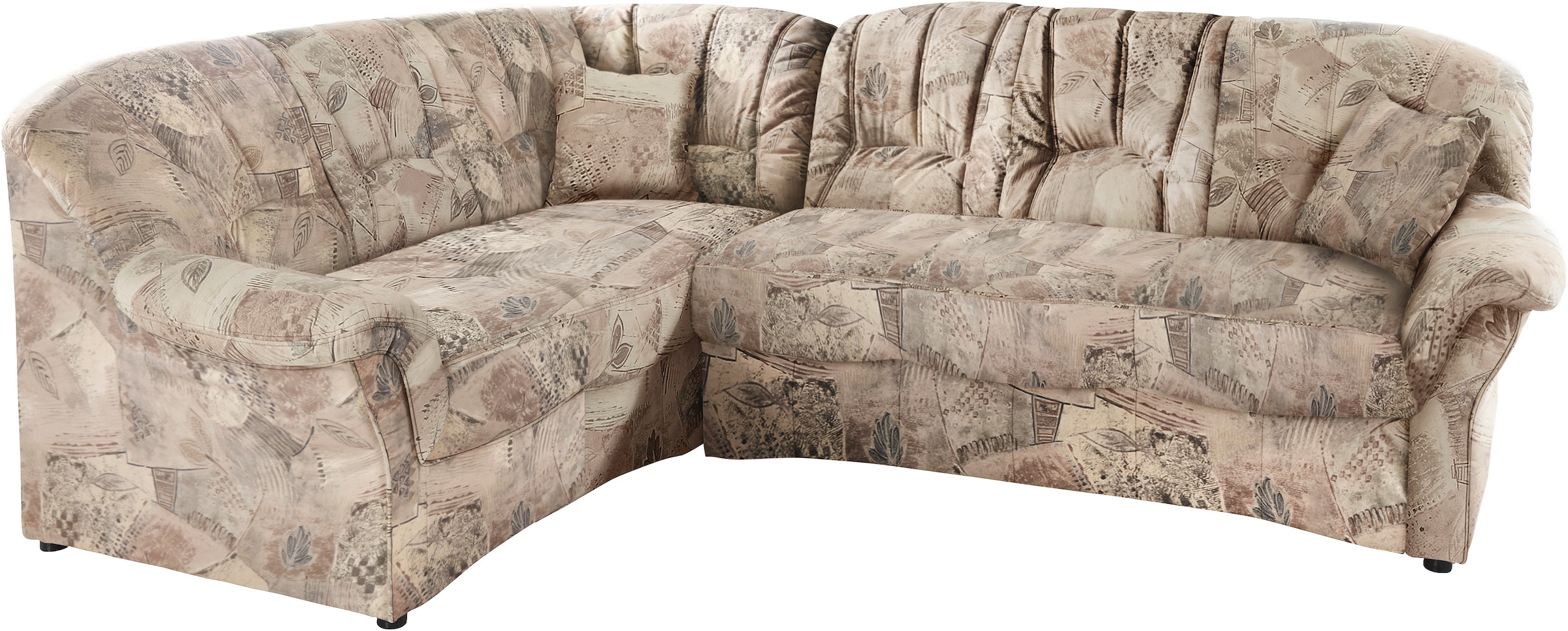 Image of DOMO collection Ecksofa "Bahia L-Form, B/T: 256/200 cm, belastbar bis 140kg/Sitz, mit Federkern" Microfaser MELROSE, mocca