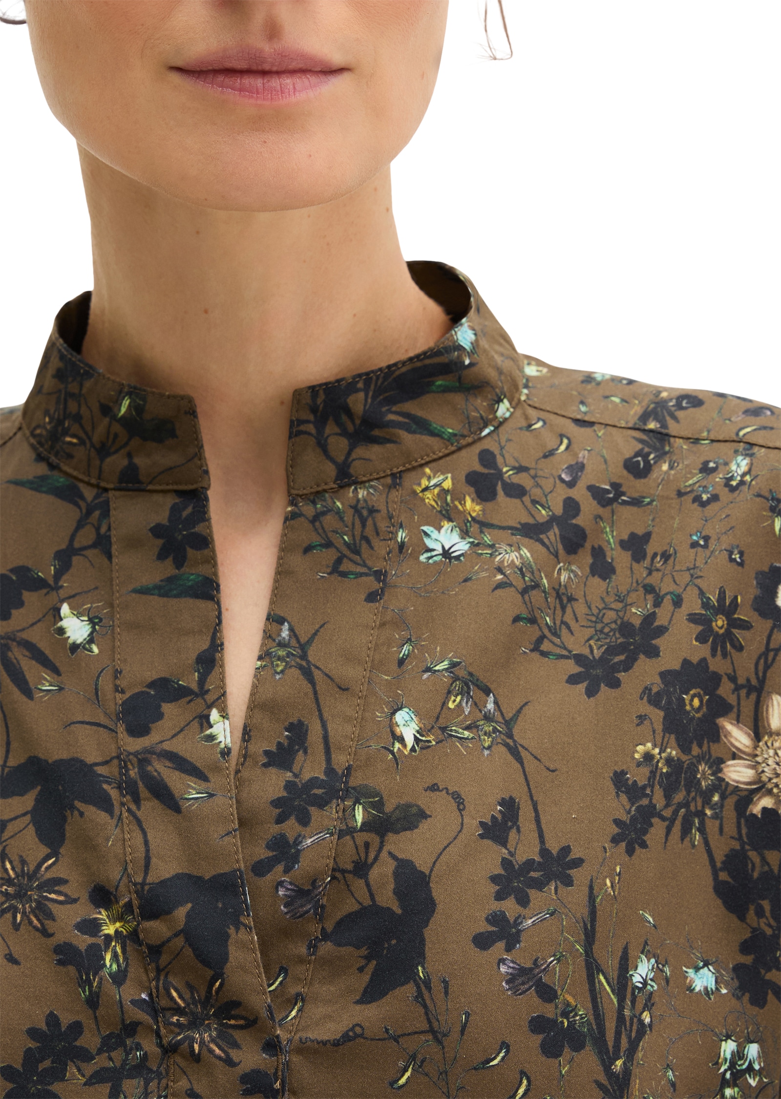 Marc O'Polo Blouse à manches longues »loose aus weichem Baumwollstoff« avec imprimé intégral